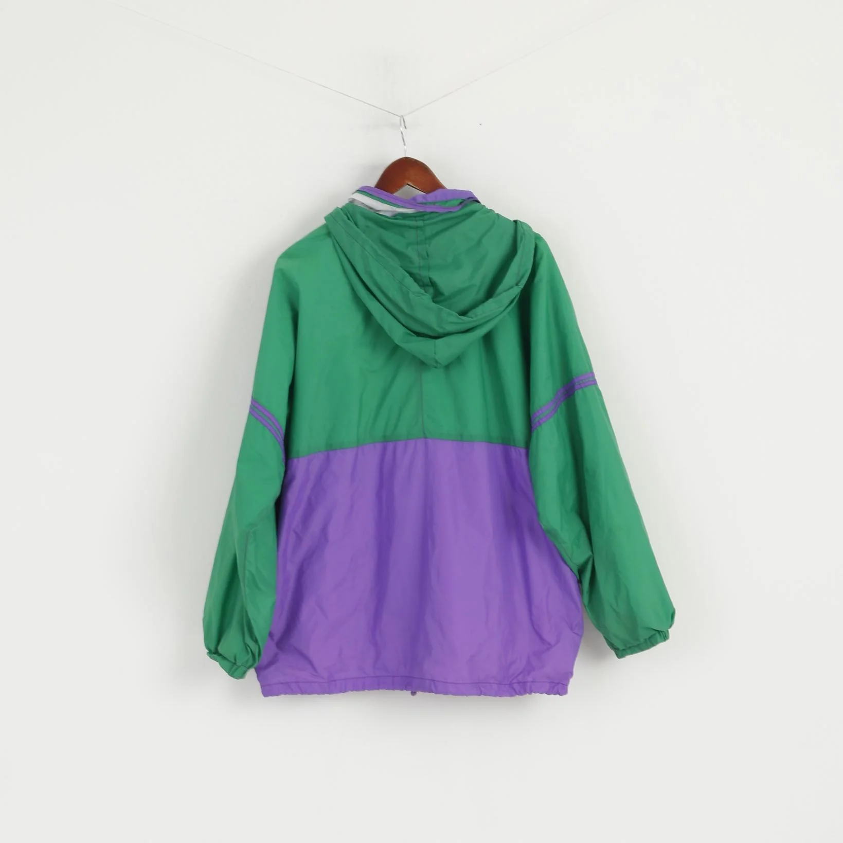 Marcel Clair Men M Jacket Purple Sky Diving Nylon Waterproof Festival Hooded Top - Image 6