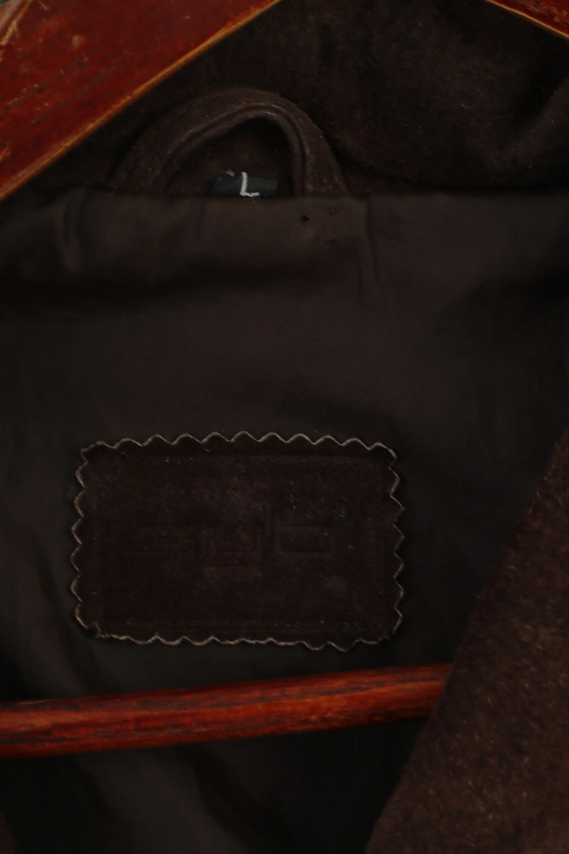Sybilla Women L Jacket Brown Leather Suede Vintage Two Pockets Spain Fit Top - Image 4