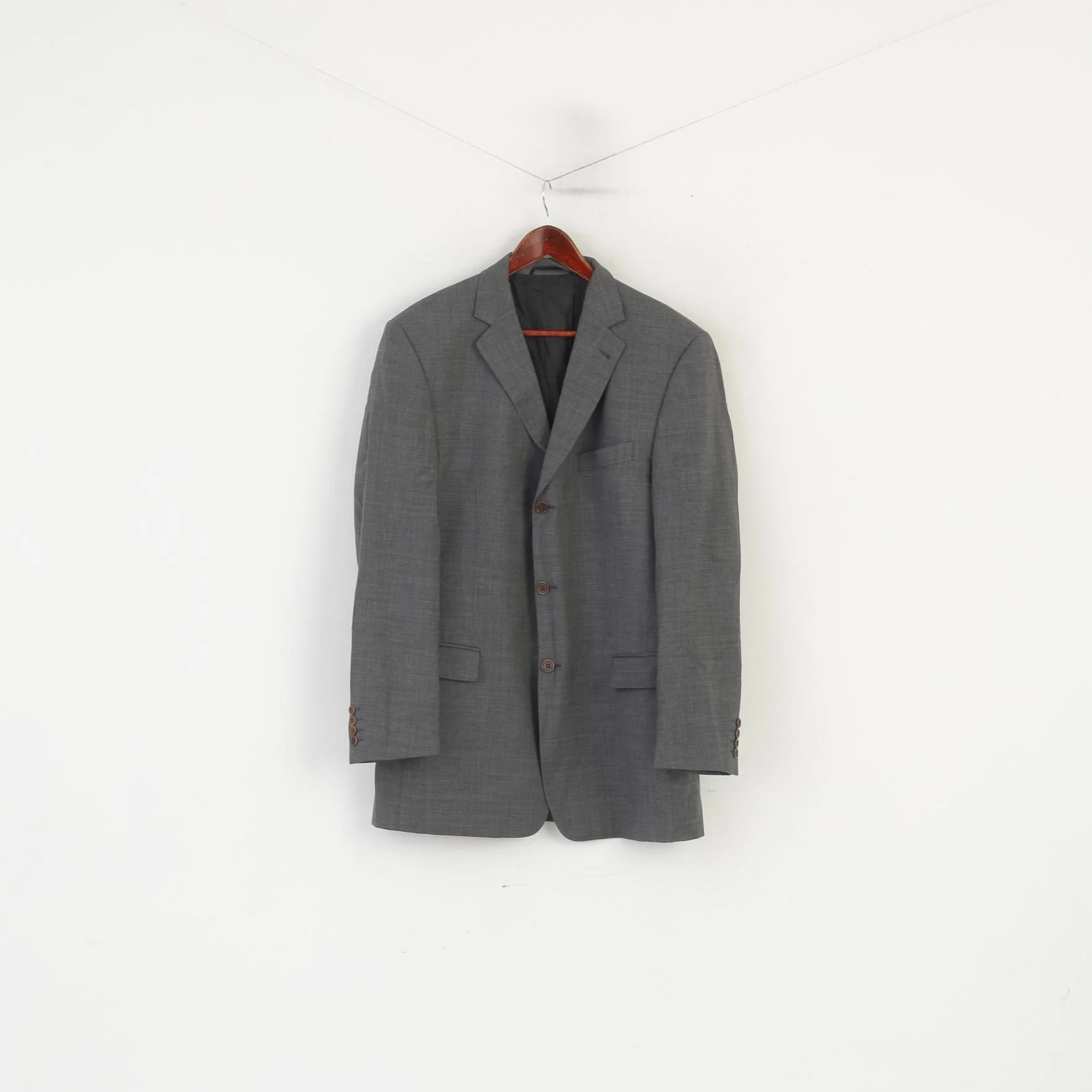 Olimpias Men 102 42 Blazer Grey Wool Roger Lanificio Follina Italy Single Breasted Jacket