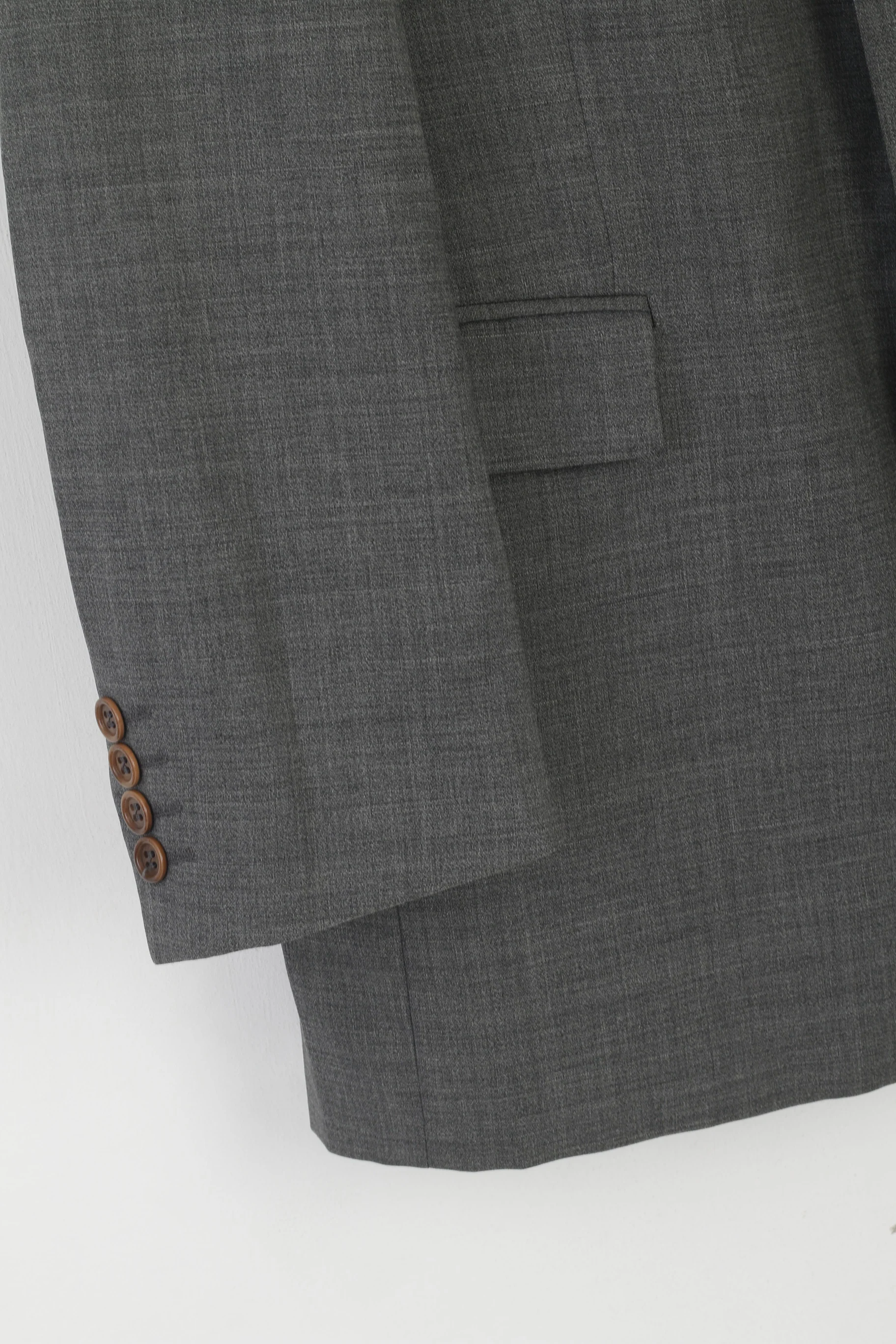 Olimpias Men 102 42 Blazer Grey Wool Roger Lanificio Follina Italy Single Breasted Jacket - Image 3