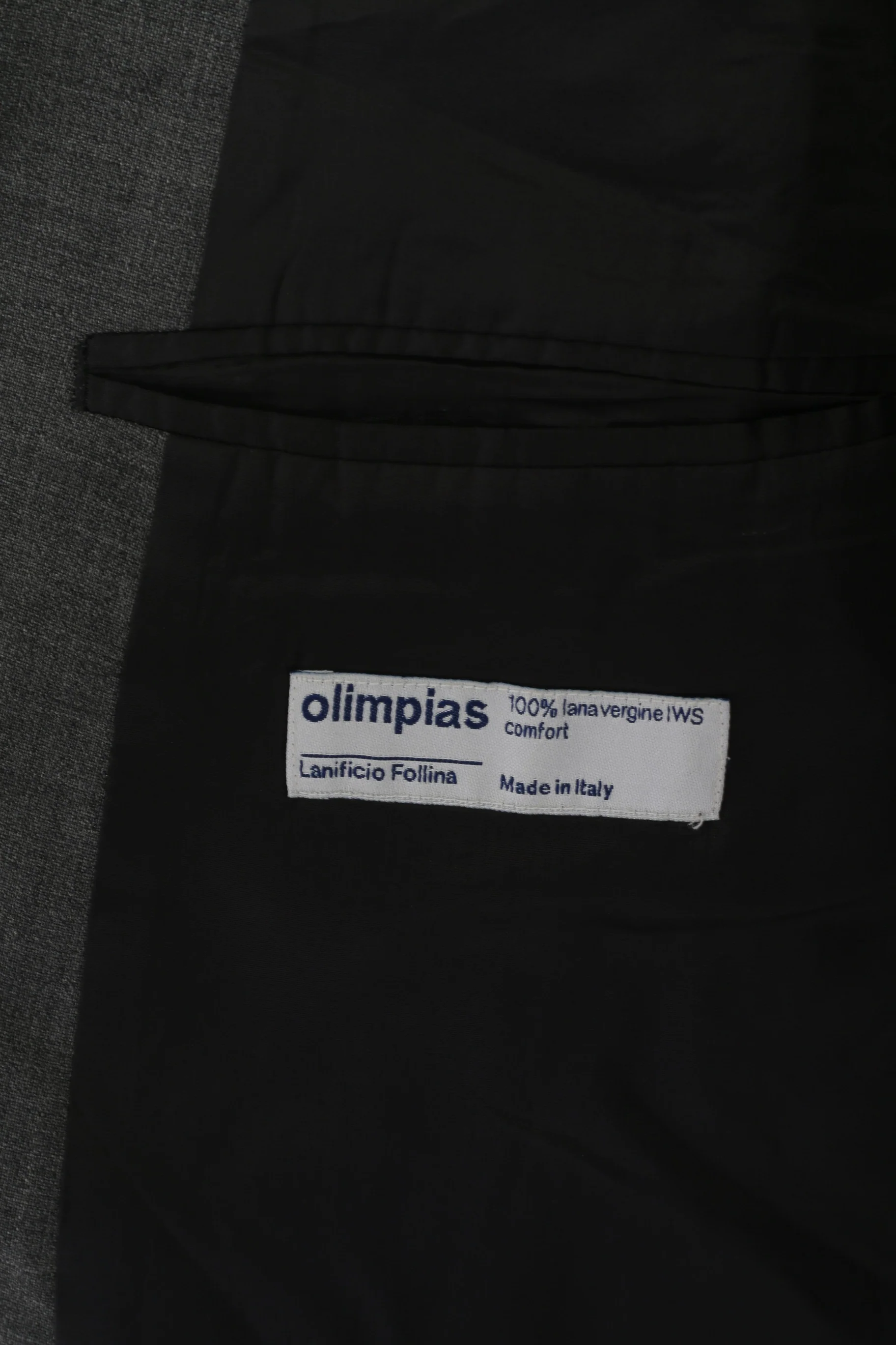 Olimpias Men 102 42 Blazer Grey Wool Roger Lanificio Follina Italy Single Breasted Jacket - Image 4
