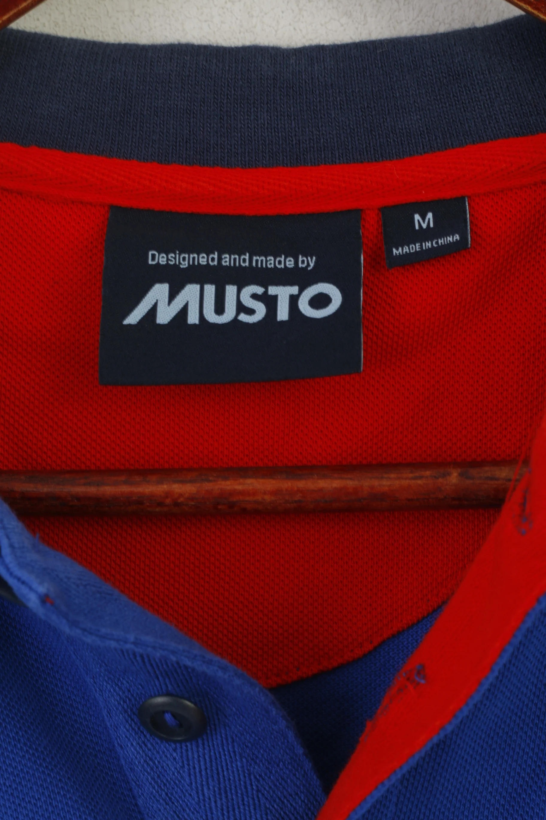 Musto Men M Polo Shirt Blue Cotton IRB Rugby World Cup 2015 England Top - Image 4