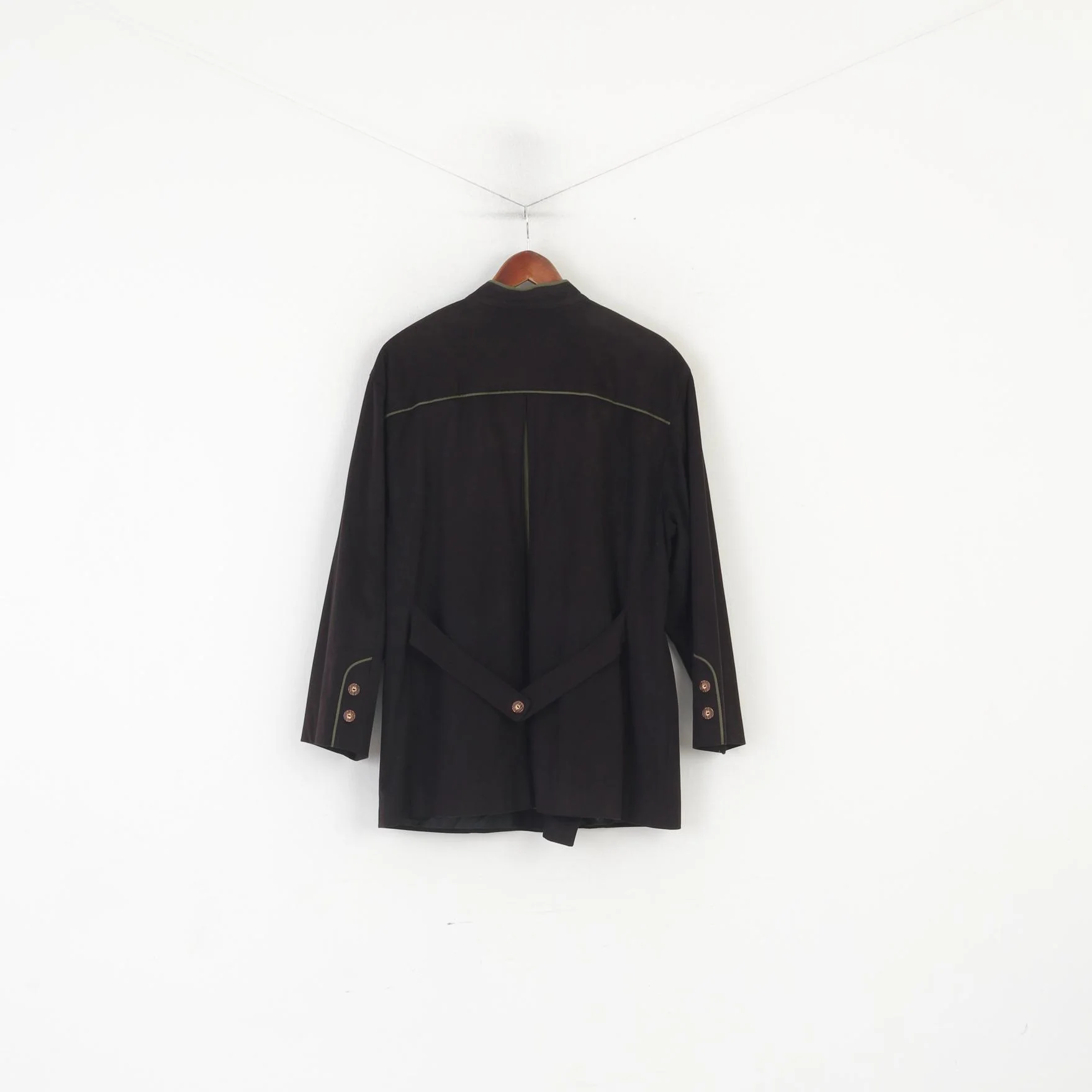 Fordan Men 44 Jacket Black Soft Vintage West Germany Double Breasted Tyrol Blazer - Image 7