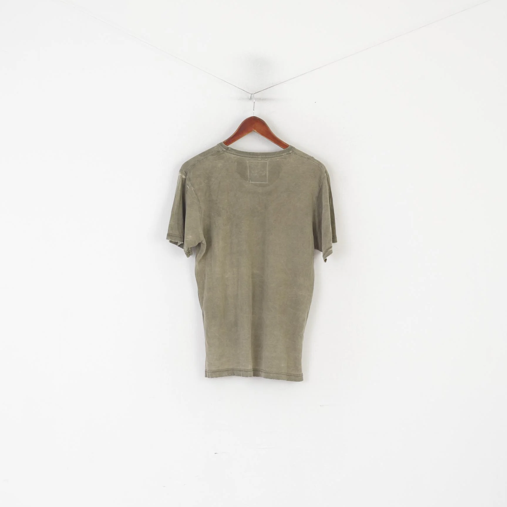 Subscript Men M Shirt Khaki Cotton Faded Marvin Gaye War Is nNot the Answer Top - Image 5