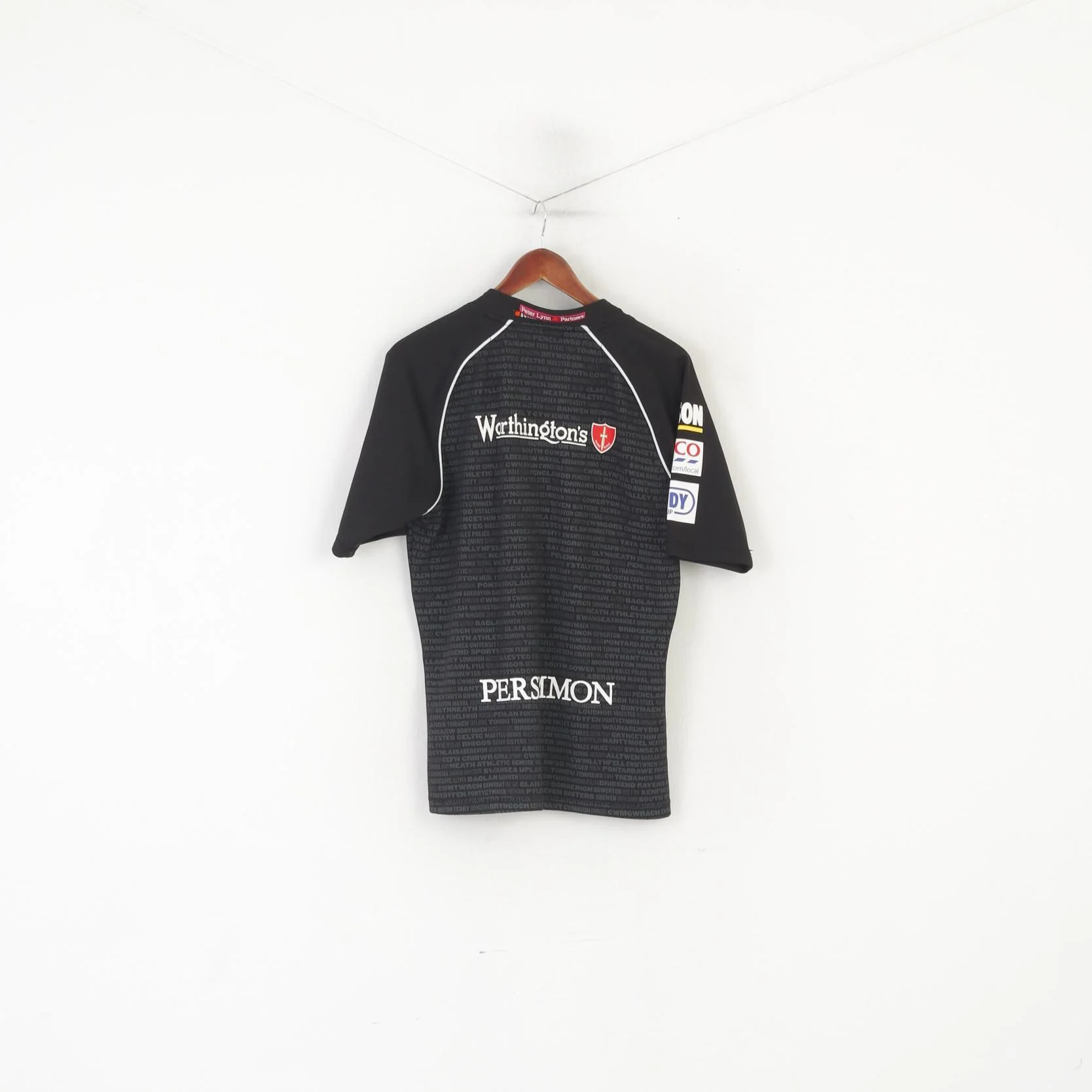 Kooga Ospreys Men SML Shirt Black Rugby Union Sportswear Jersey Top - Image 6