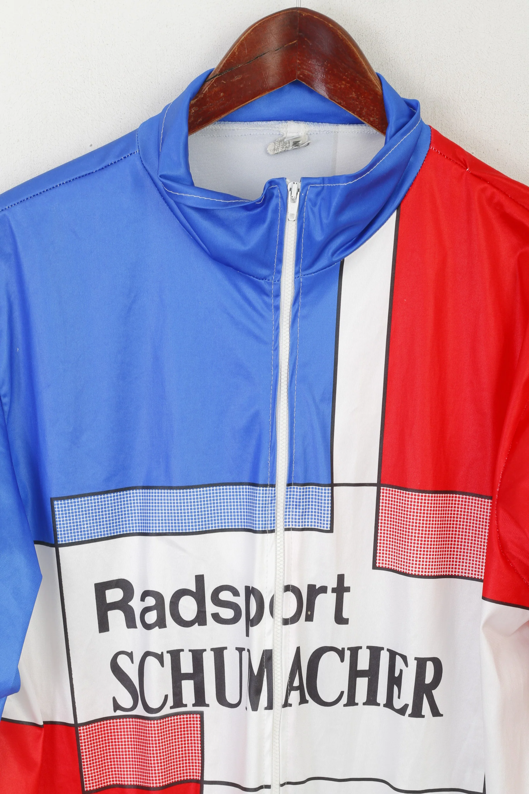 Schumacher Radsport Men 3 M Cycling Jacket Vintage Shiny Italy Full Zip Jersey Bike Top - Image 2