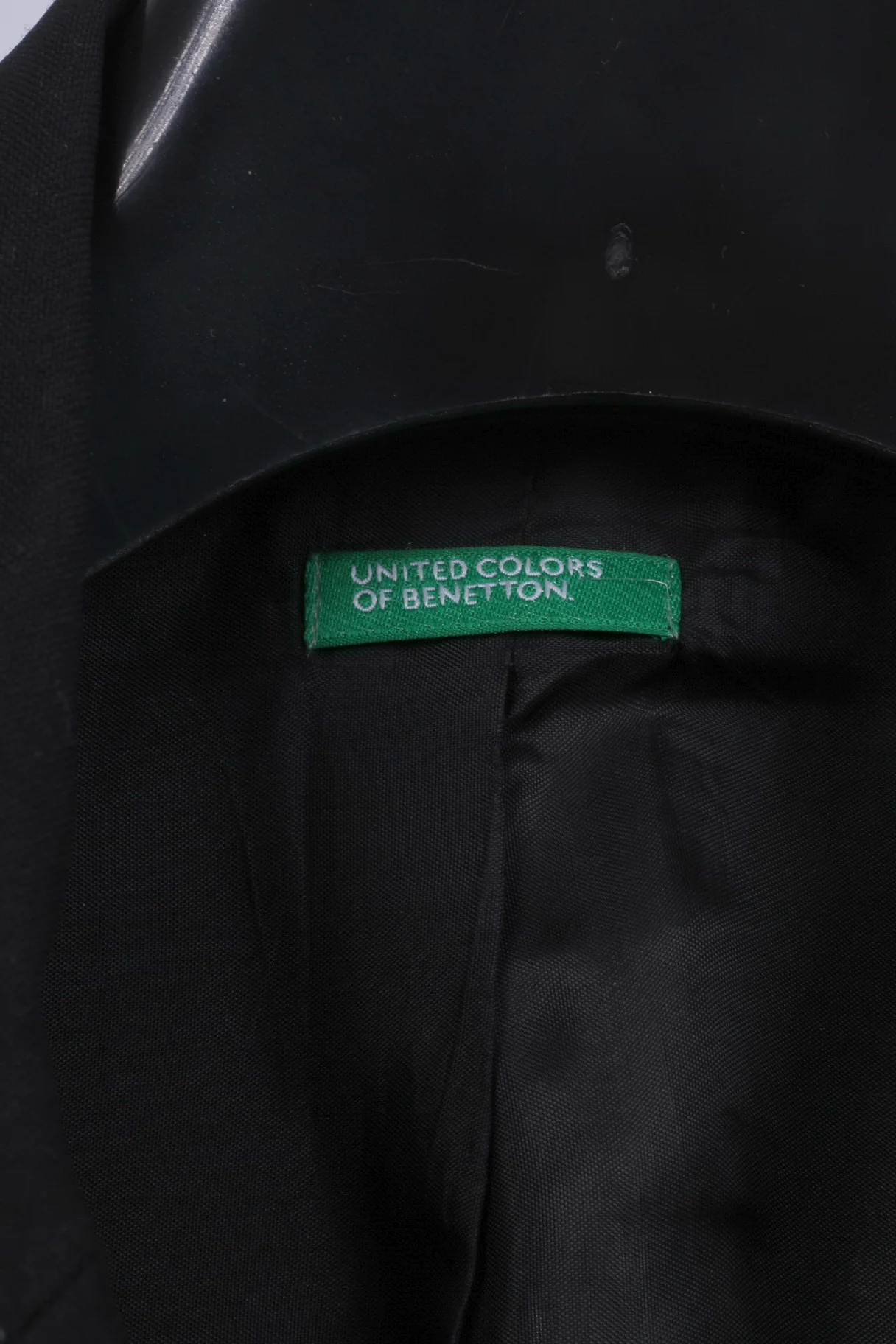 United Colors Of Benetton Women 46 M Blazer Black Shiny Classic Single Breasted Jacket - Image 4