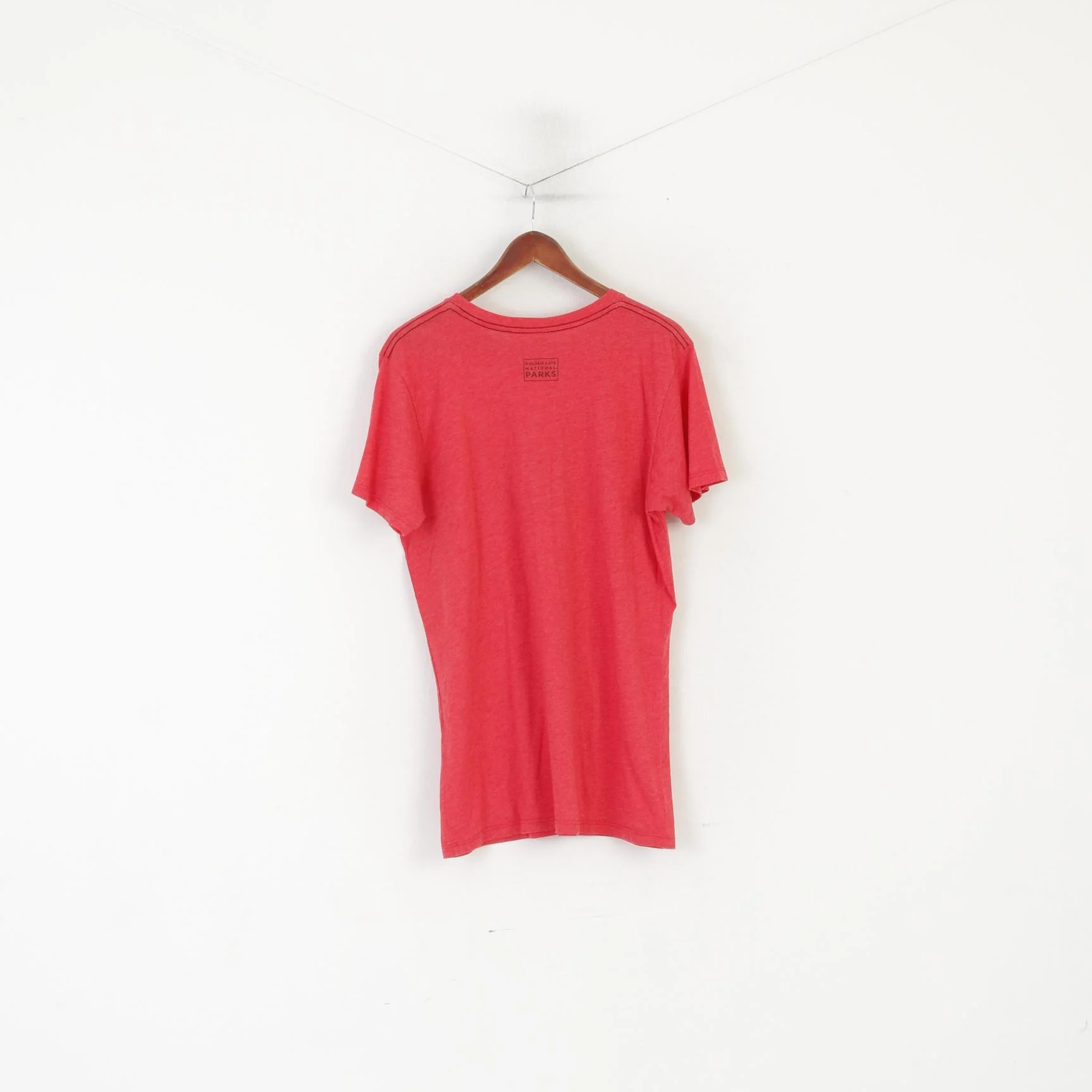 Tipsy Men L T-Shirt Red Cotton Graphic I Spent Time On Alcatraz Top - Image 5
