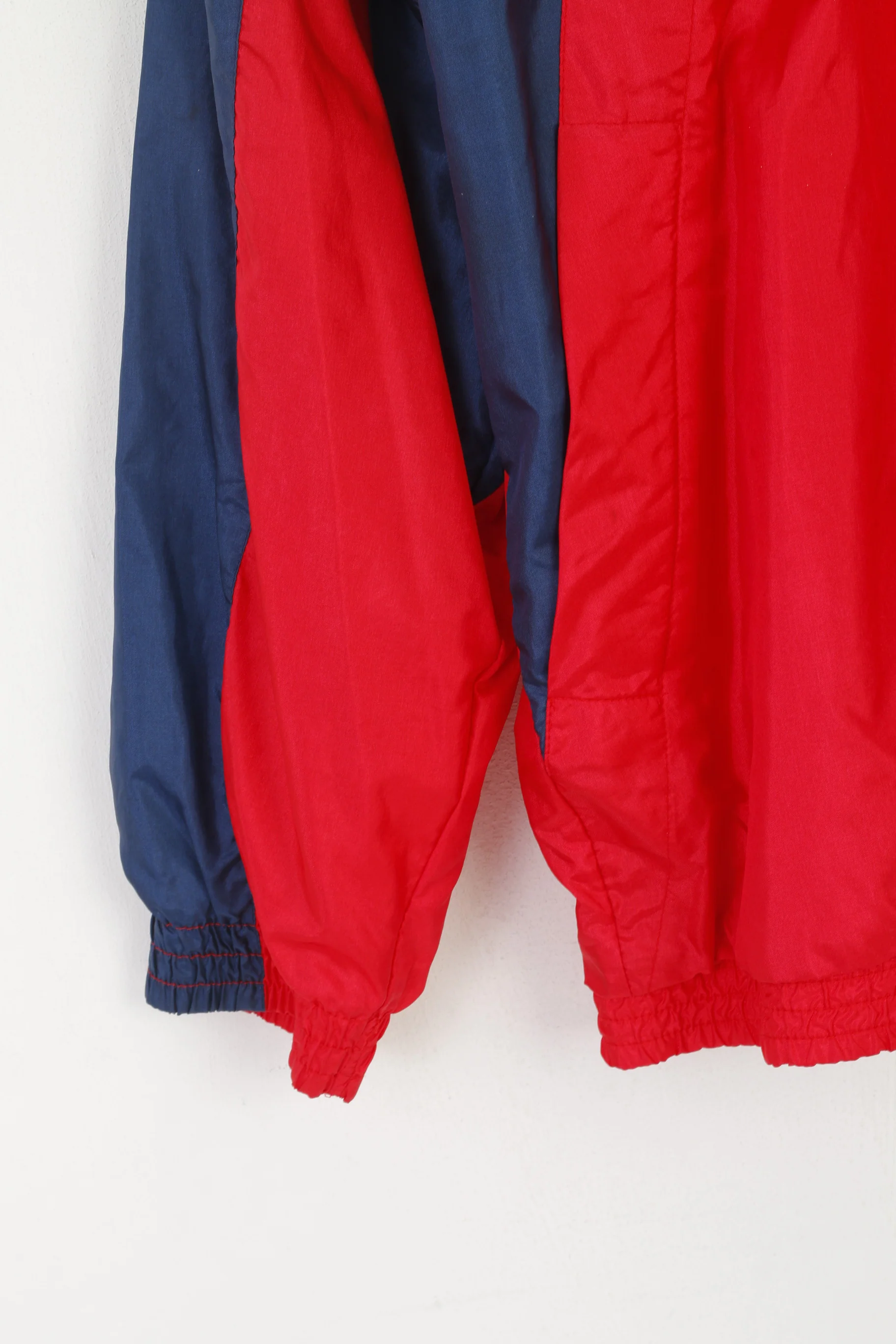 Frank Shorter Sportswear Men L Jacket Red Vintage Shiny Zip Up Run Track Top - Image 3