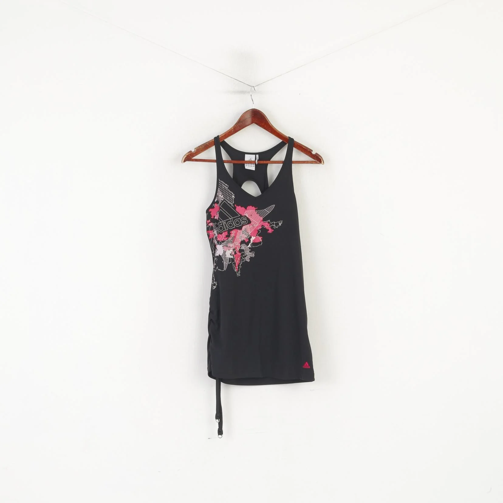 Adidas Women 12 38 M Shirt Black Sportswear Climalite Training Run Tank Top