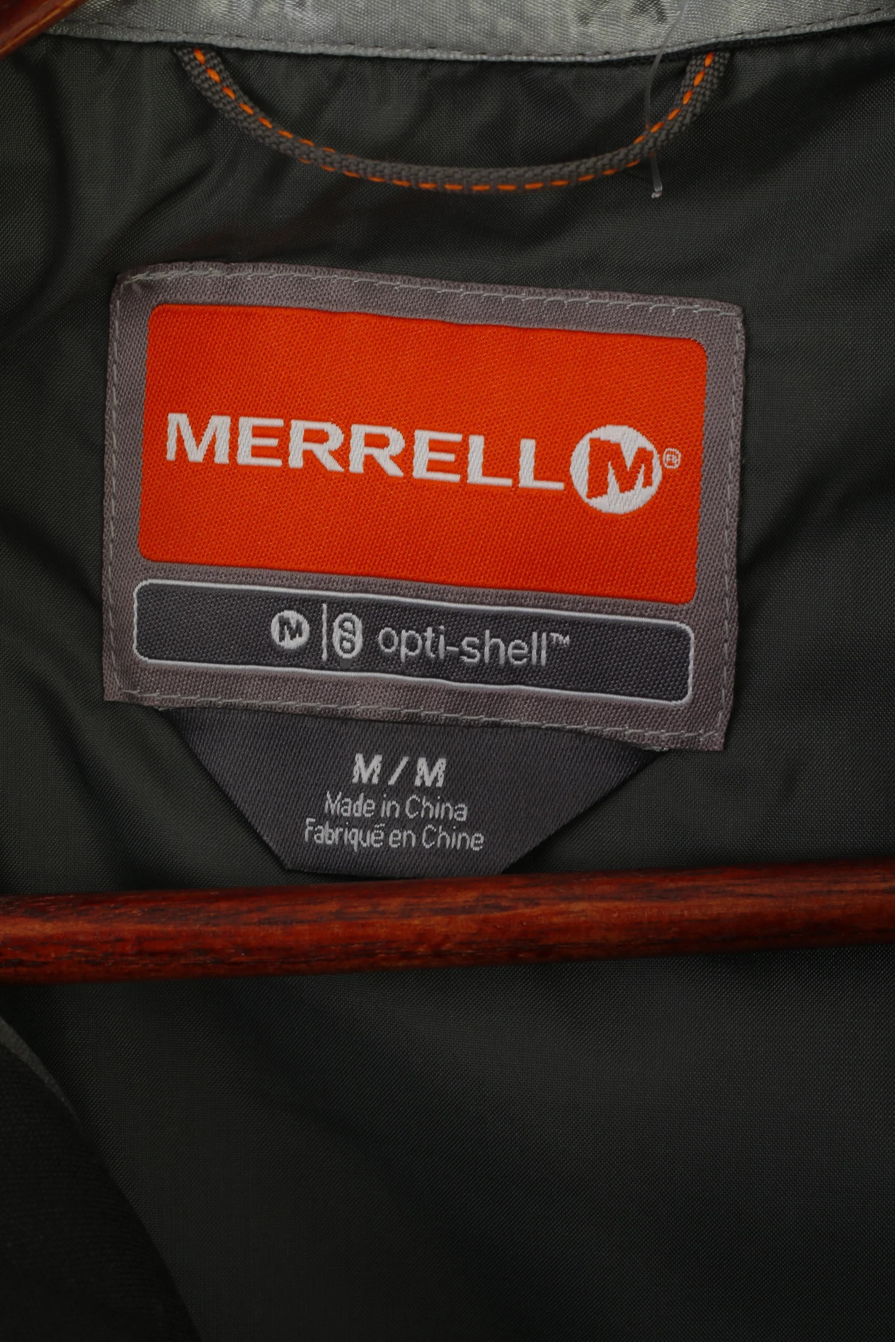 Merrell Women M (S) Coat Black Opti-Shell Rainproof Zip Up Hooded Outdoor Top - Image 4