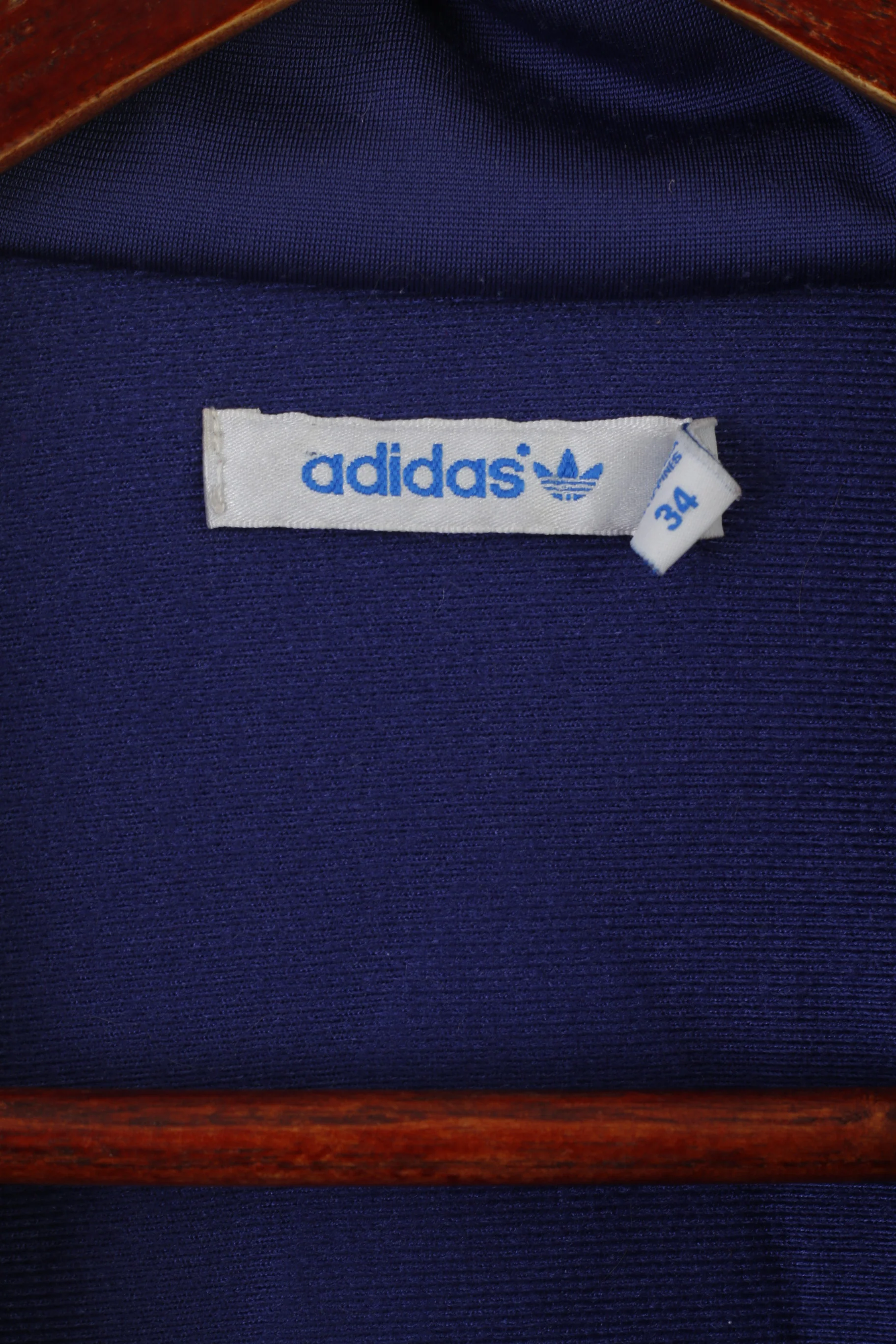Adidas Women 34 XS Sweatshirt Purple Retro Shiny Full Zipper Activewear Track Top - Image 4