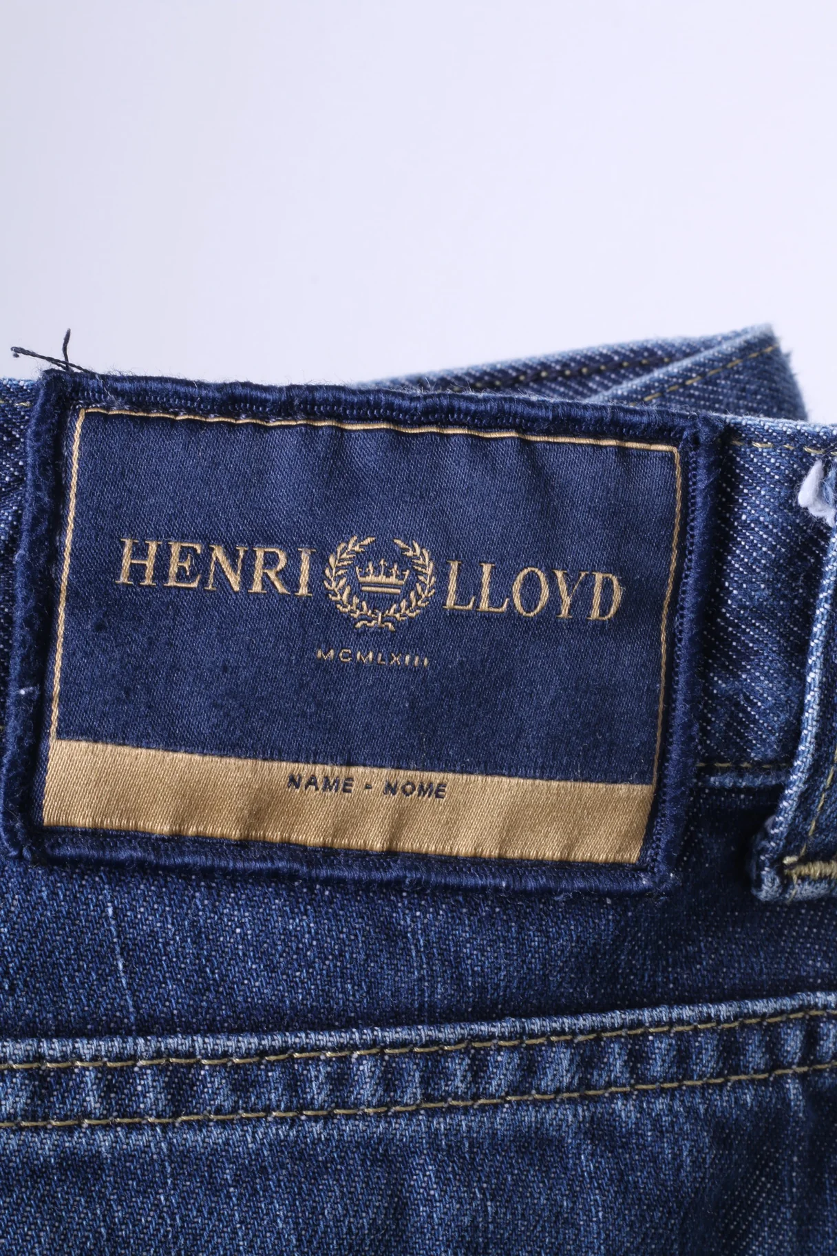 Henri Lloyd Mens 32 Jeans Trousers Navy Cotton Classic Straight Leg Denim Pants - Image 5