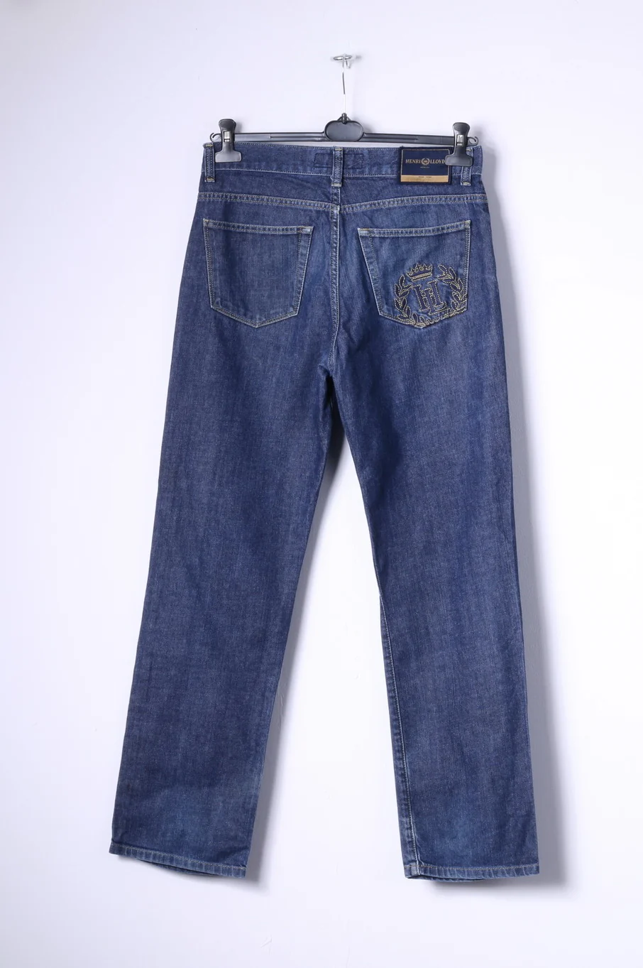 Henri Lloyd Mens 32 Jeans Trousers Navy Cotton Classic Straight Leg Denim Pants - Image 7