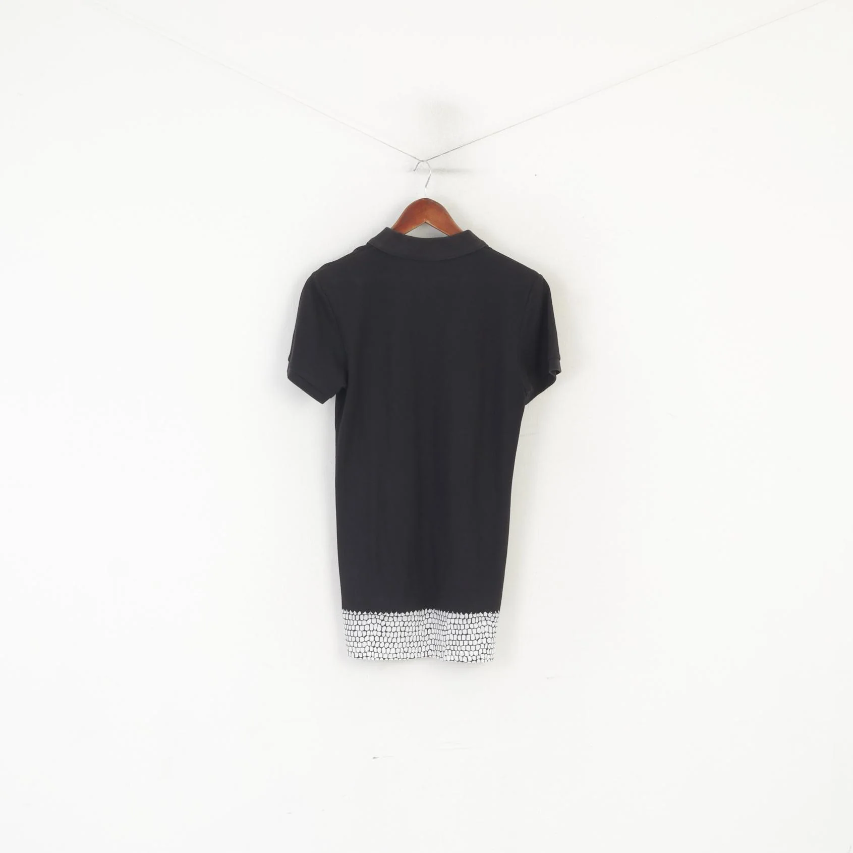 Adidas Originals Men S Polo Shirt Black Cotton Slim Fit Classic Long Back Top - Image 6