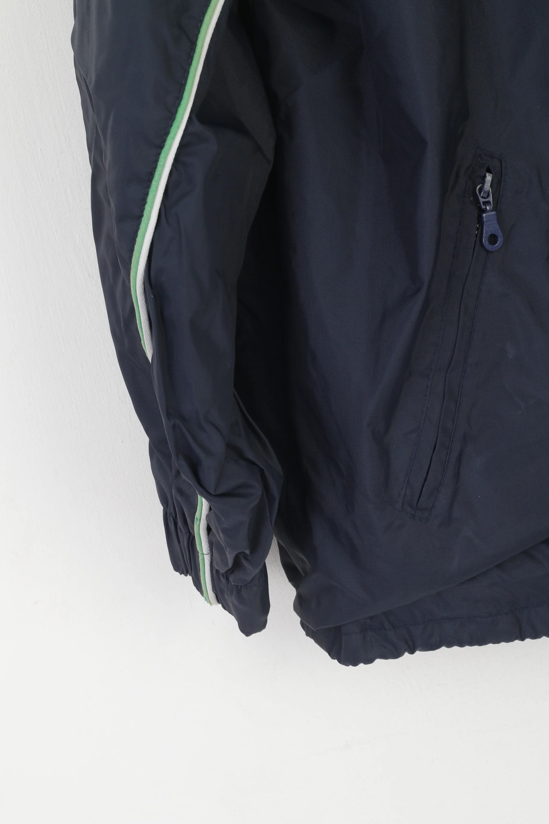 Patrick Men M Jacket Navy Nylon Waterproof Irish Football Hidden Hood Ireland Top - Image 3