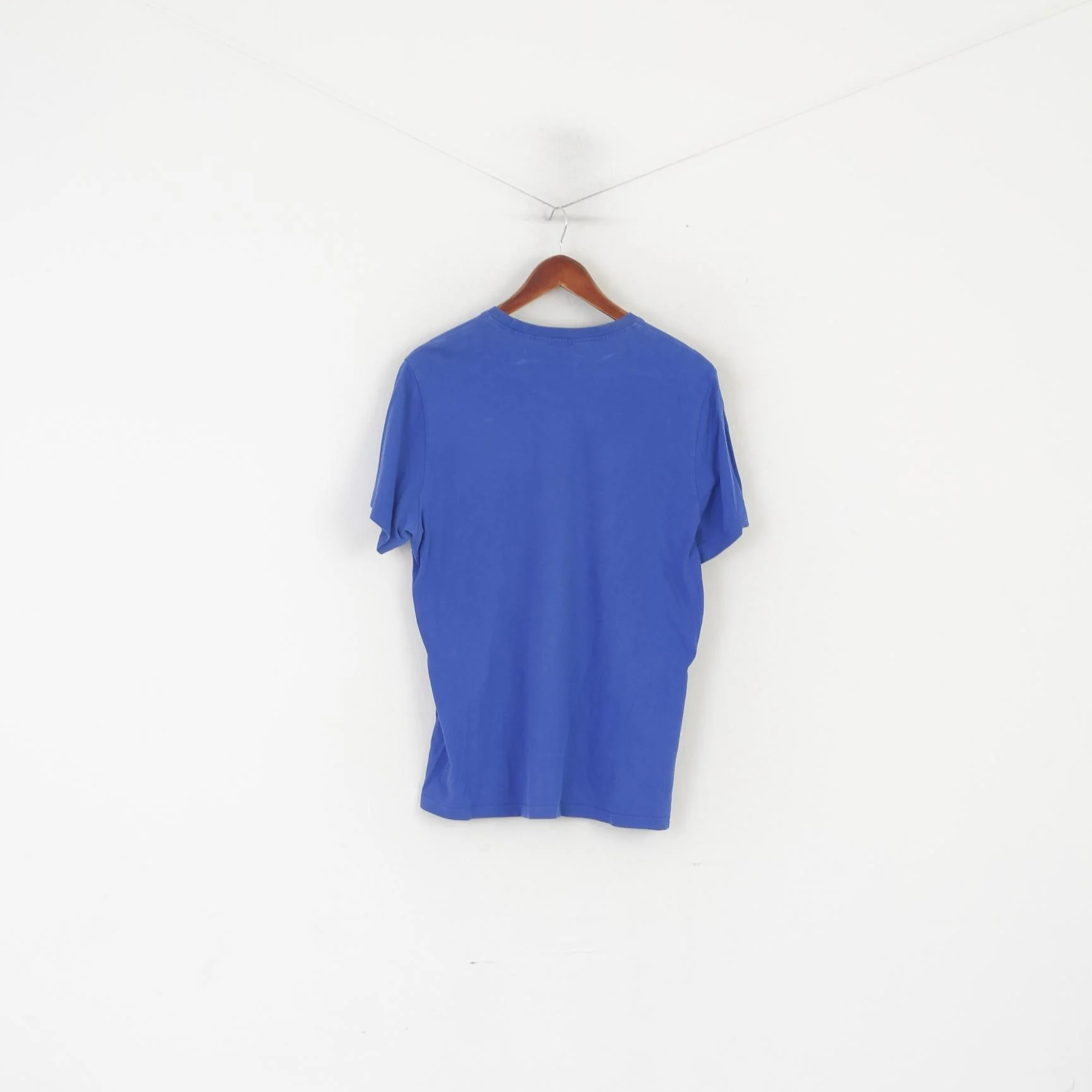 Paul Smith Men L (M) Shirt Blue Cotton Graphic Logo Vintage Crew Neck Top - Image 5