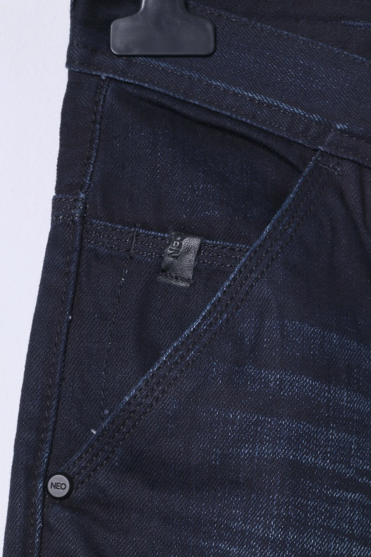 Adidas NEO Drop Crotch Mens W30 L32 Jeans Trousers Navy Cotton Pants - Image 3