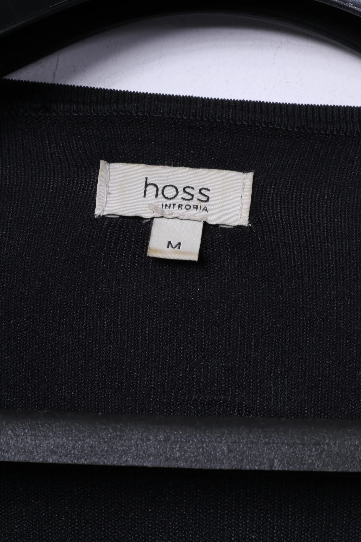 Hoss Intropia Womens M Bolero Black Stretch 2/3 Sleeve Short Cardigan - Image 4