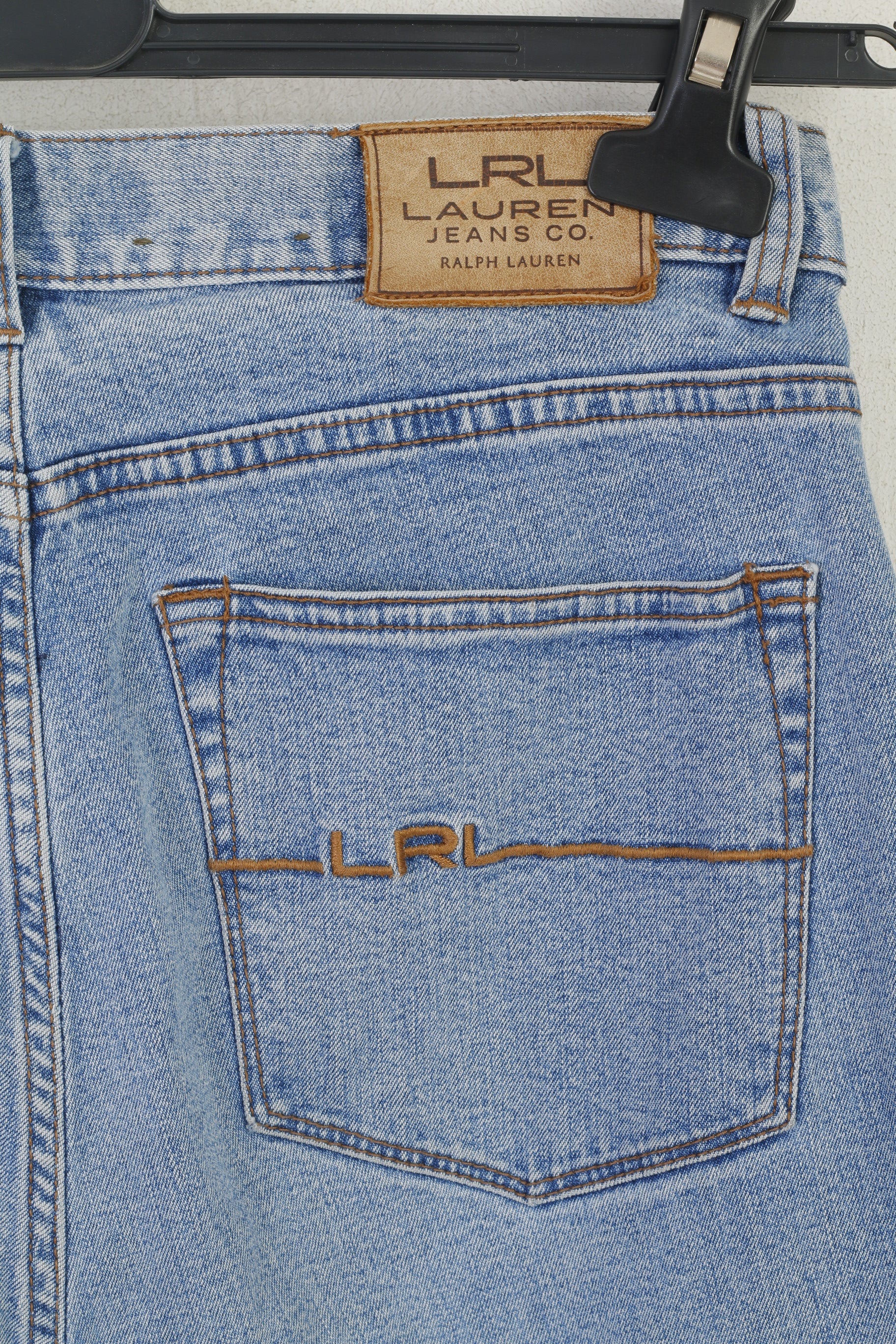 Lauren Jeans Co. Ralph Lauren Women 4 Trousers Blue Cotton Vintage Pants - Image 6