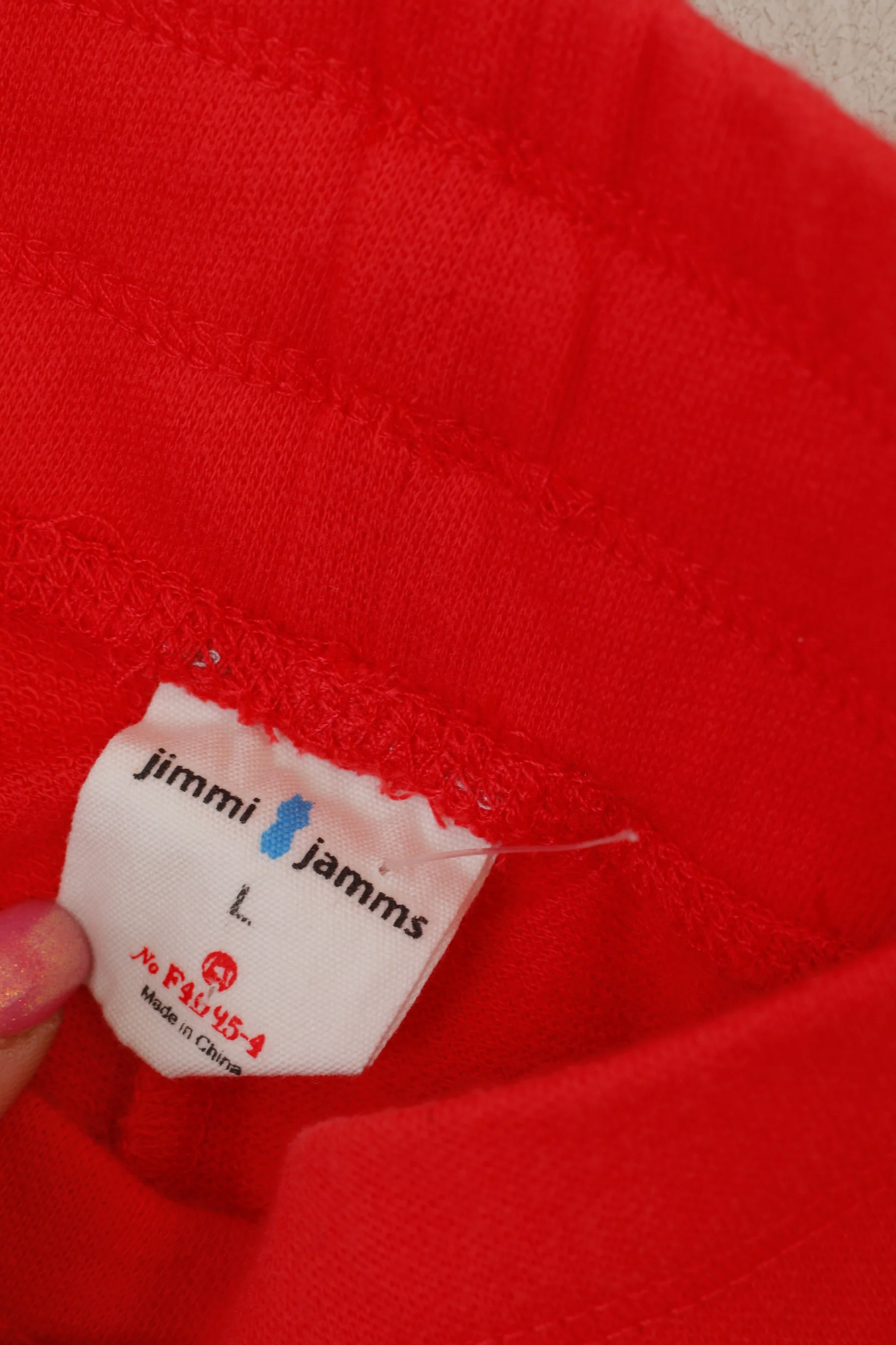 Jimmi Jamms Men L Shorts Red Cotton Sportswear Gym Training #76 - Image 3