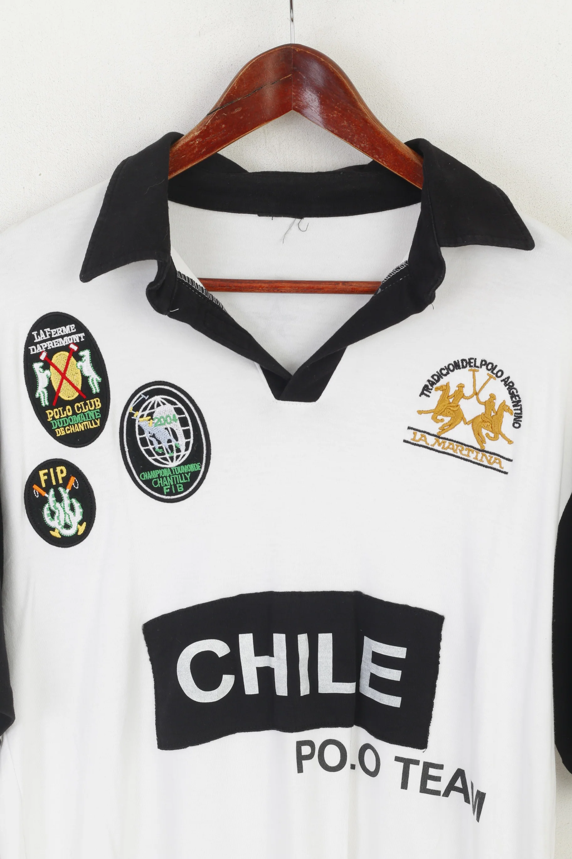 La Martina Men L Polo Shirt White Cotton Polo Club Dudomaine FIB 2004 #3 Top - Image 2