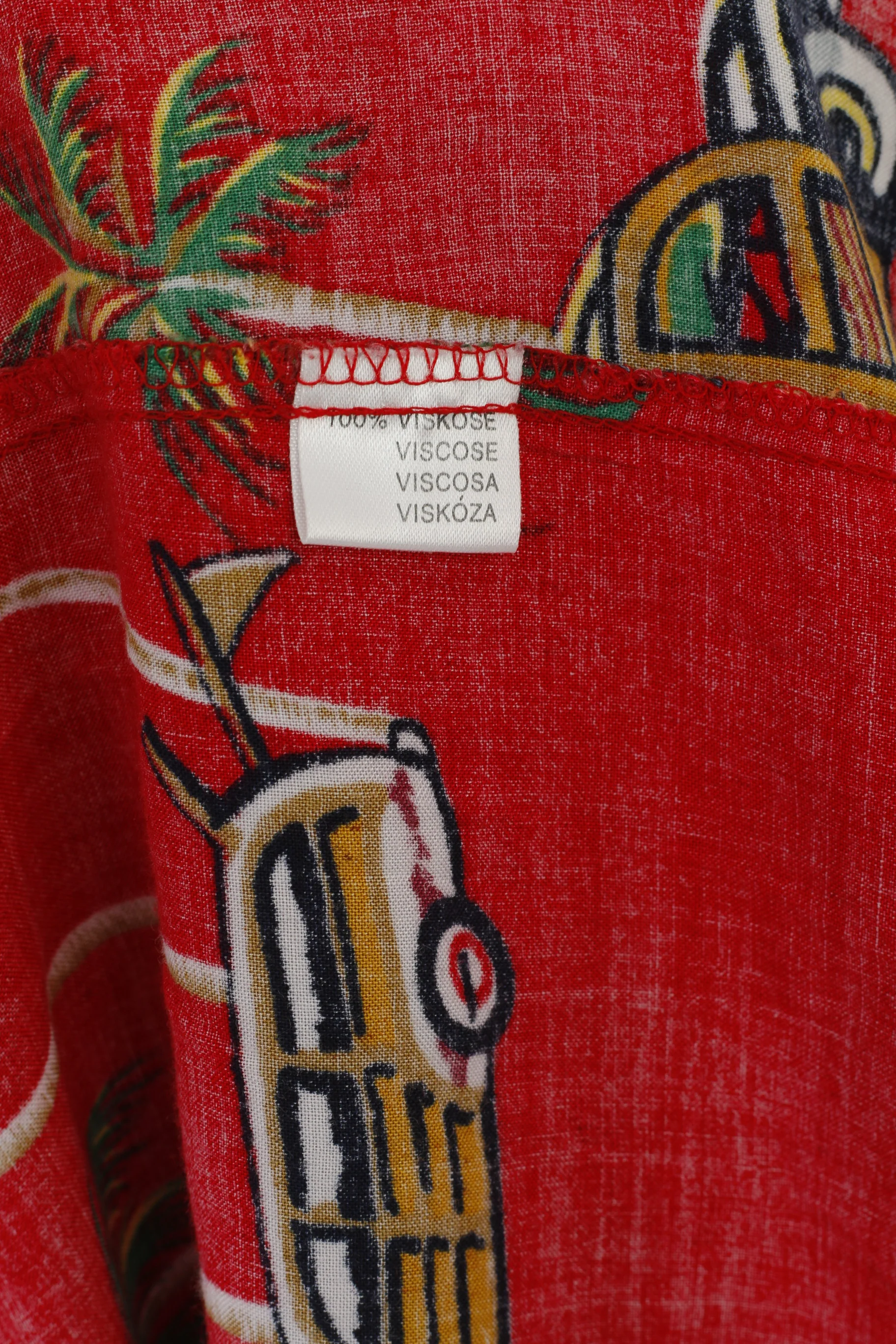 LIMIT Fashion line Men XXL Casual Shirt Red Palms Summer Hawaii Short Sleeve Top - Image 4