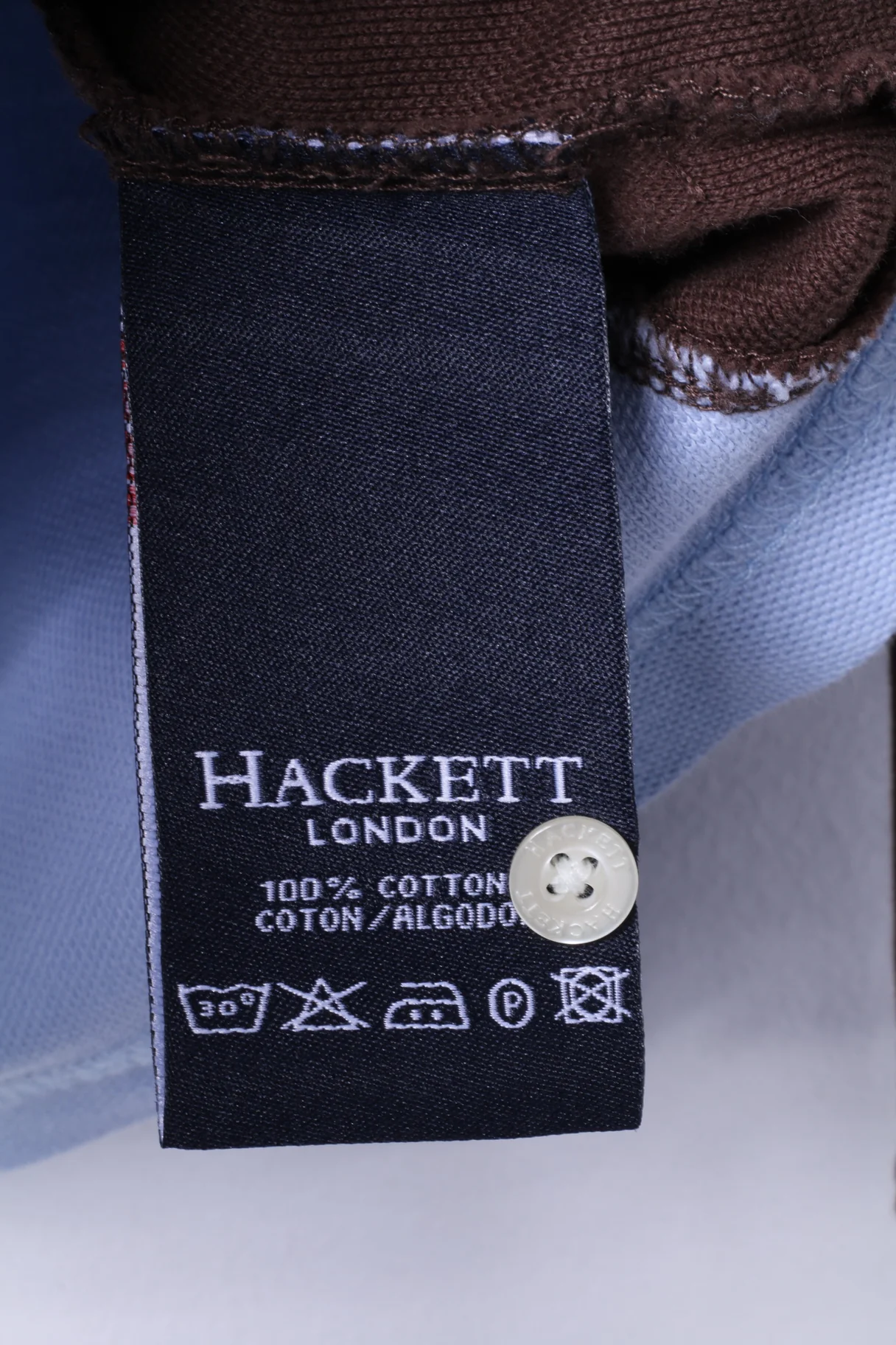 Hackett London Boys 9 - 10 Age Polo Shirt Brown Cotton Long Sleeve #1 - Image 6