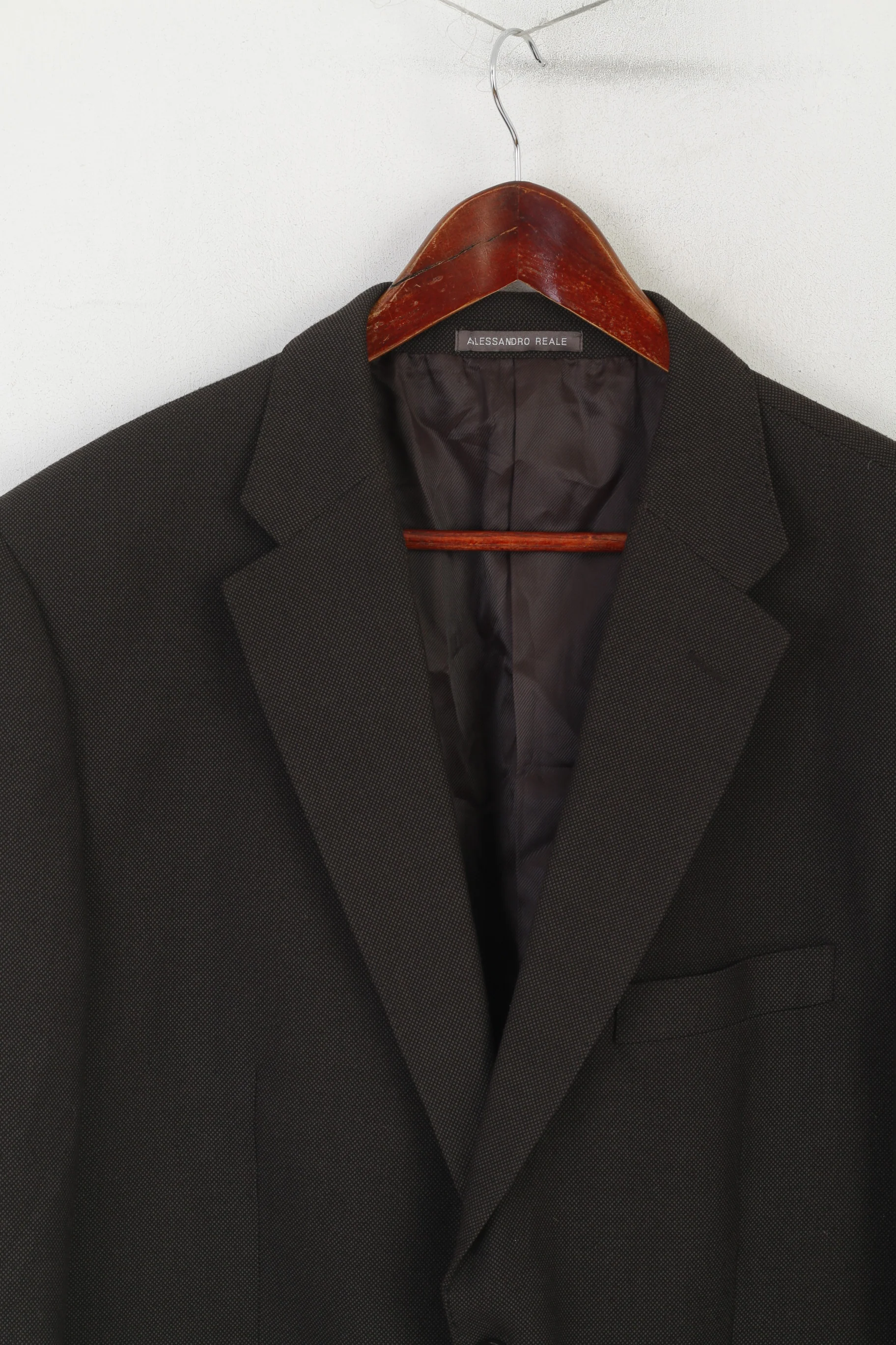 Alessandro Reale Men 58 48 Blazer Brown Linea Tasmania Single Breasted Jacket - Image 2