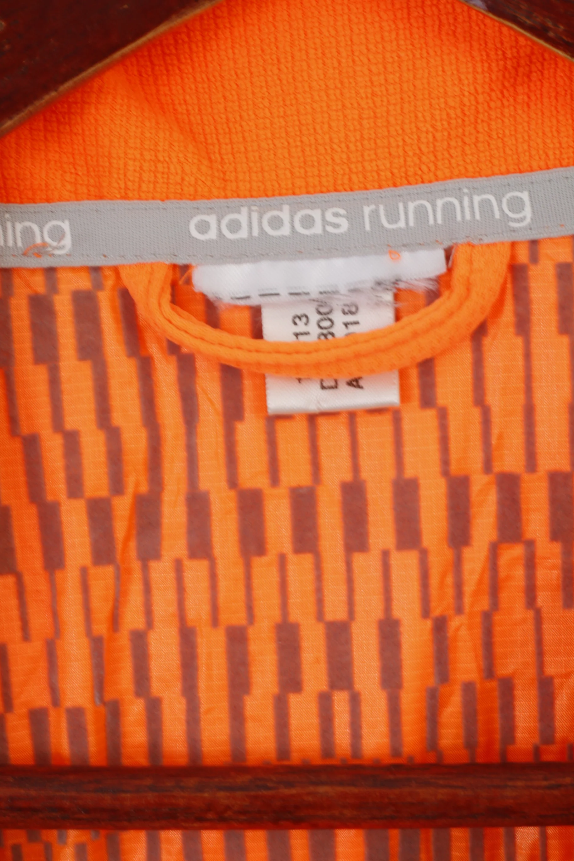 Adidas Running Women L Jacket Neon Orange Lightweight Zip Up Activewear Top - Image 4