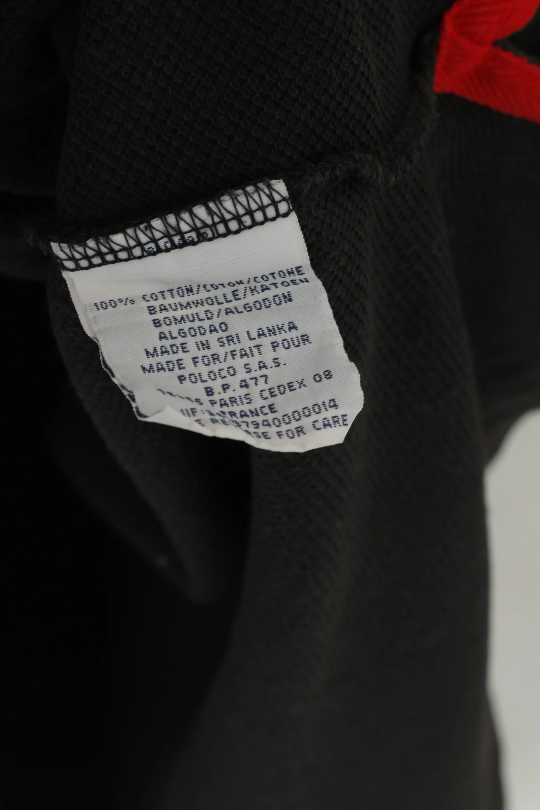 Polo Sport Ralph Lauren Men L Polo Shirt Black Cotton Vintage Stretch Classic Top - Image 5