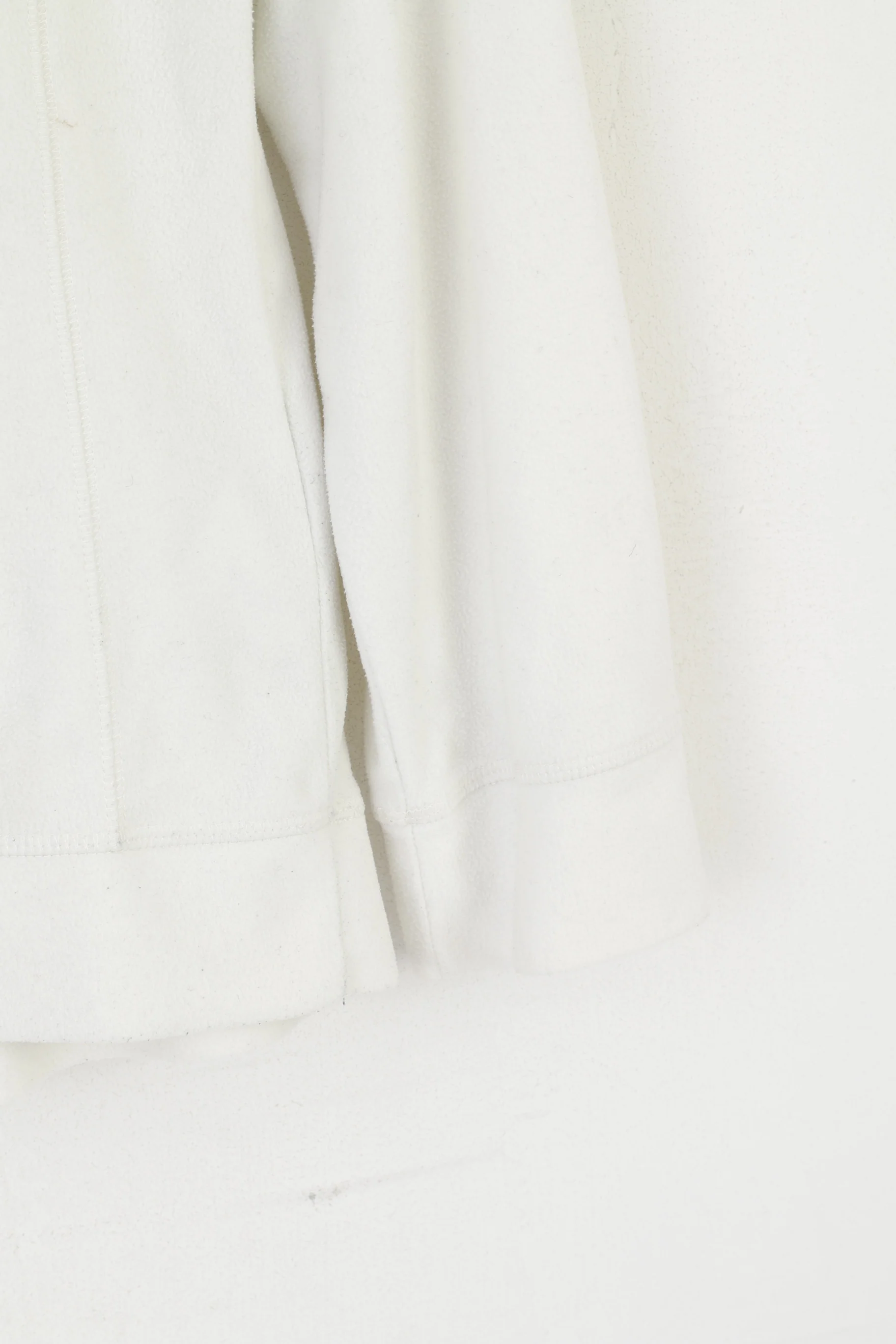 Champion Women XL Fleece Top Cream Vintage Outdoor Zip Neck Sweatshirt - Image 3