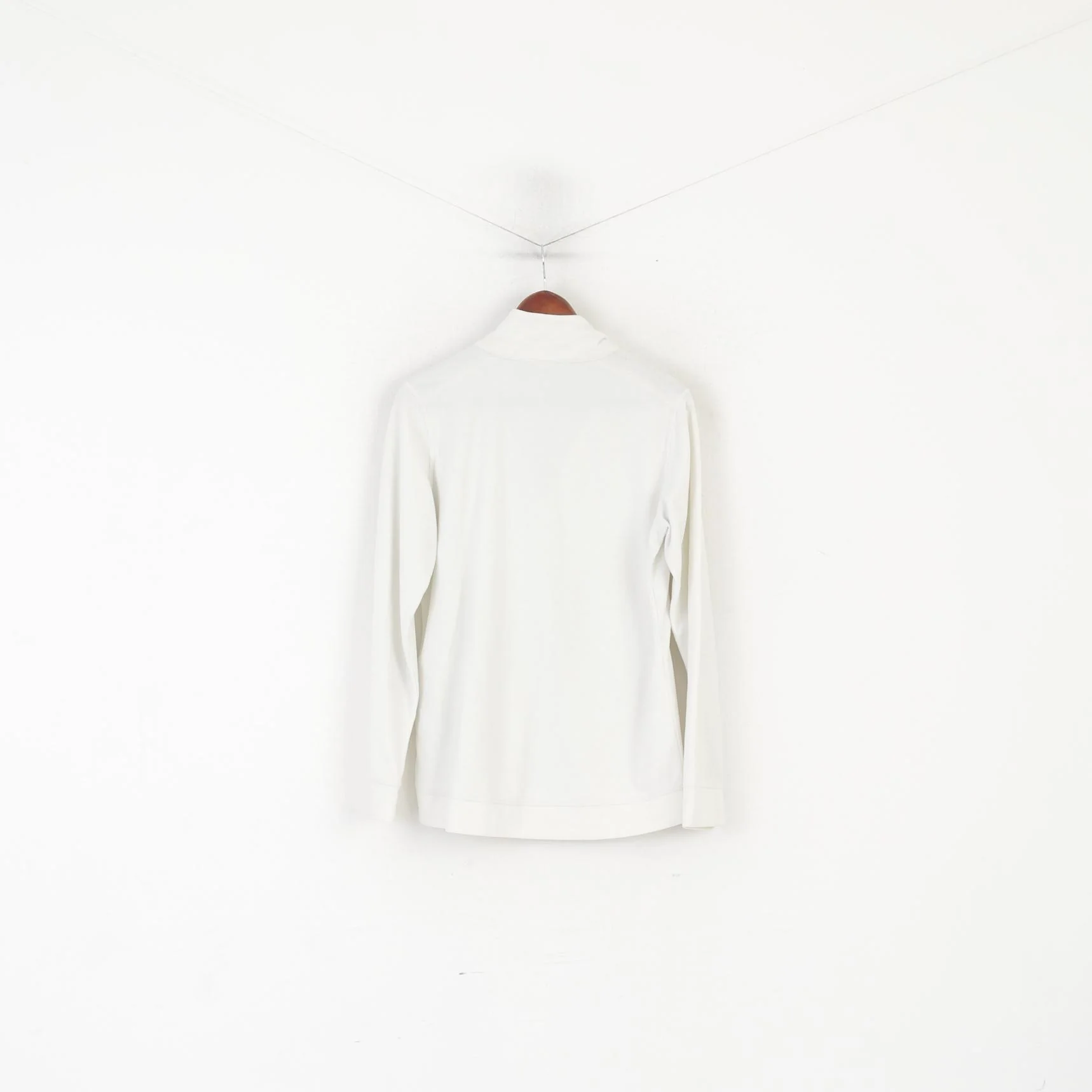 Champion Women XL Fleece Top Cream Vintage Outdoor Zip Neck Sweatshirt - Image 6