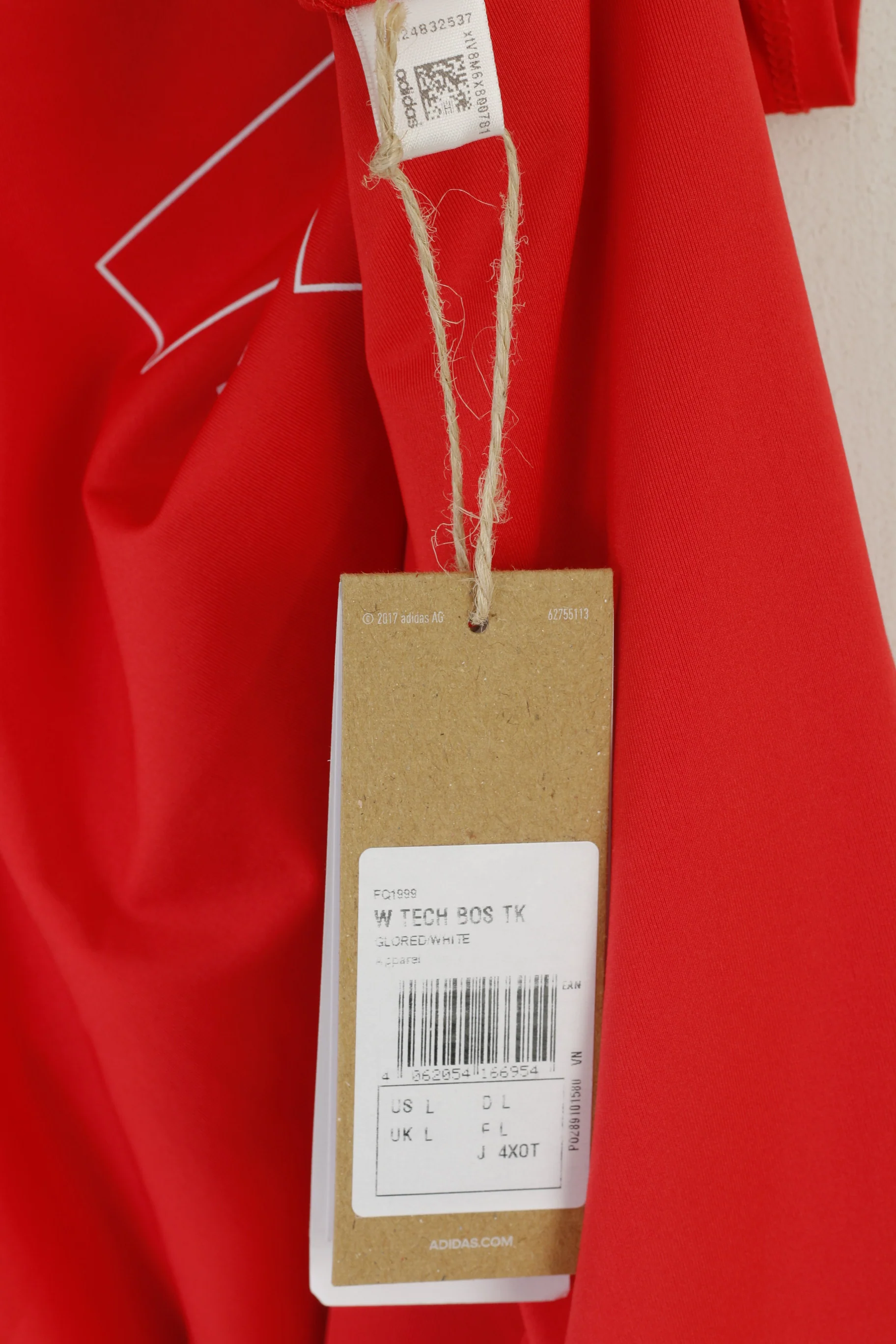 New Adidas Aeroready Women L 16-18 Shirt Red Tech Bos Motion Sport Tank Top - Image 3
