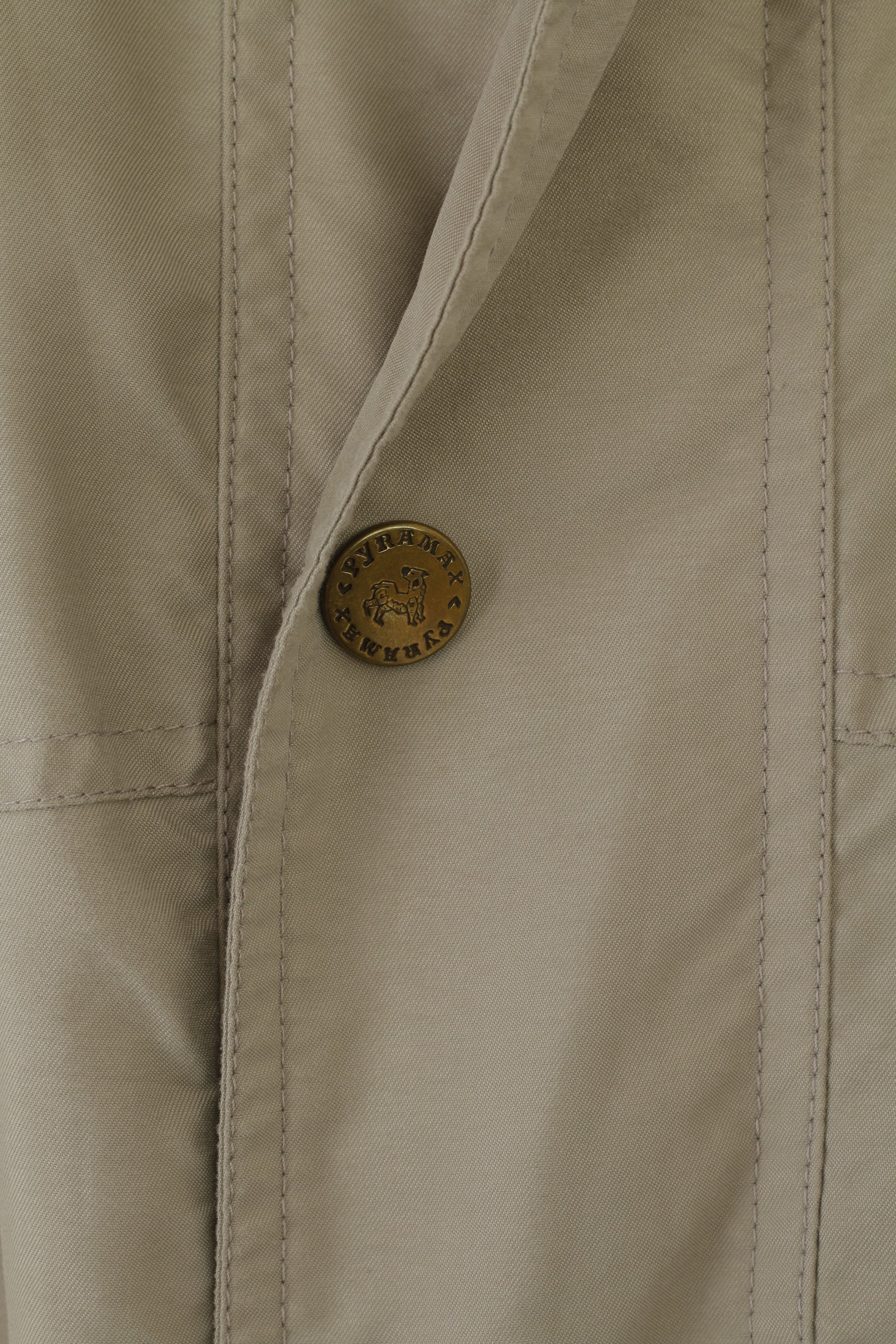 Pyramax Men 56 XL Bomber Jacket Caffe Vintage Outdoor Full Zipper Lightweight Top - Image 4