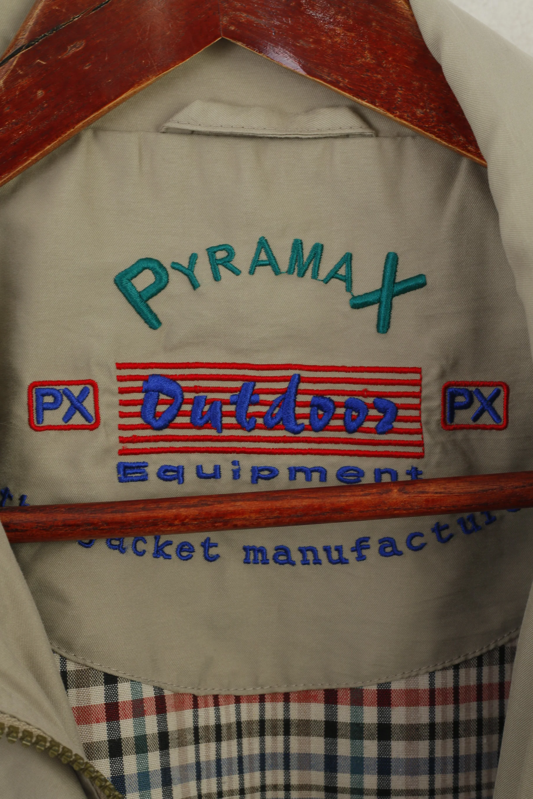 Pyramax Men 56 XL Bomber Jacket Caffe Vintage Outdoor Full Zipper Lightweight Top - Image 5