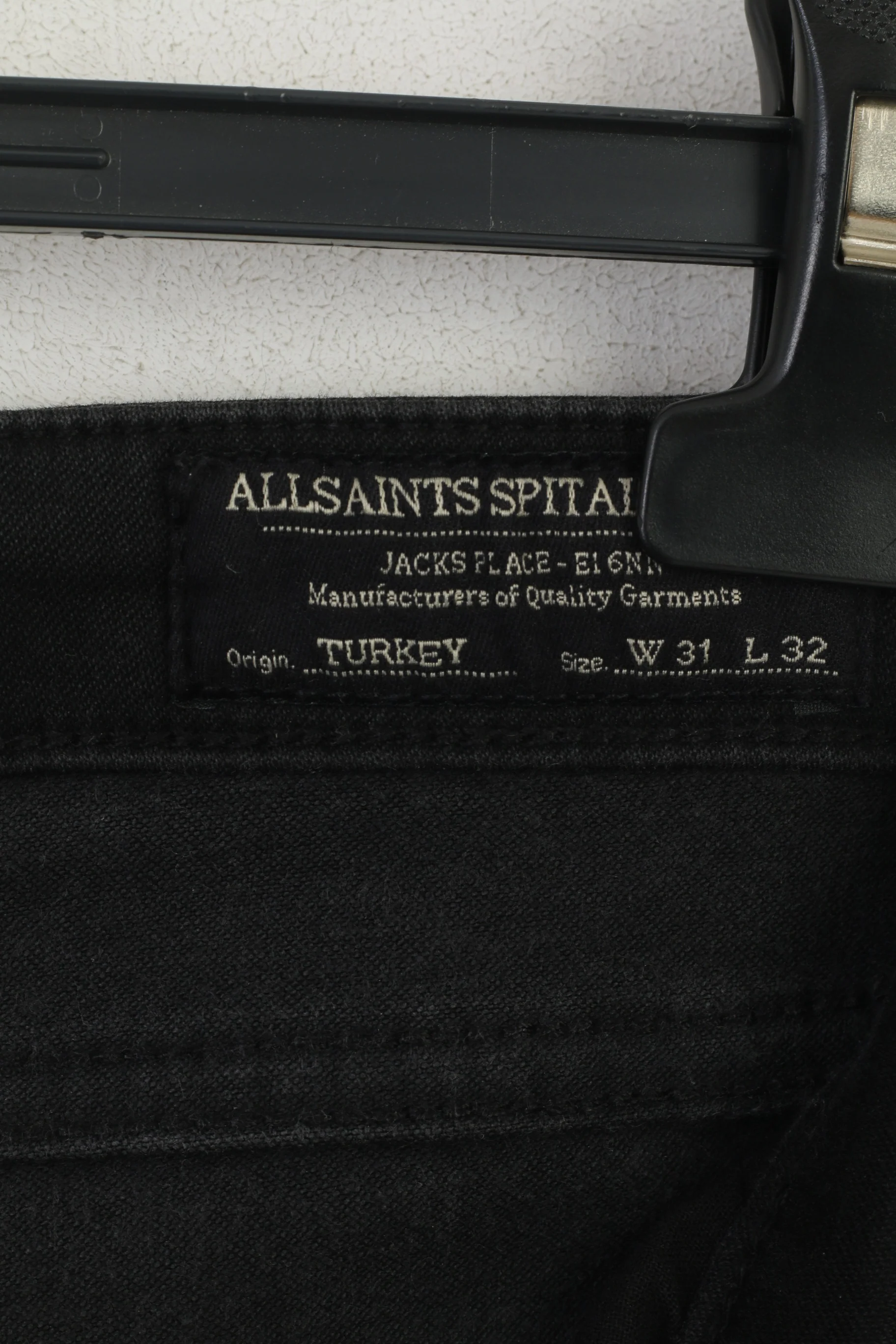 AllSaints Women 31 Jeans Trousers Black Cotton Skinny Stretch Roseport Ashby Pants - Image 3