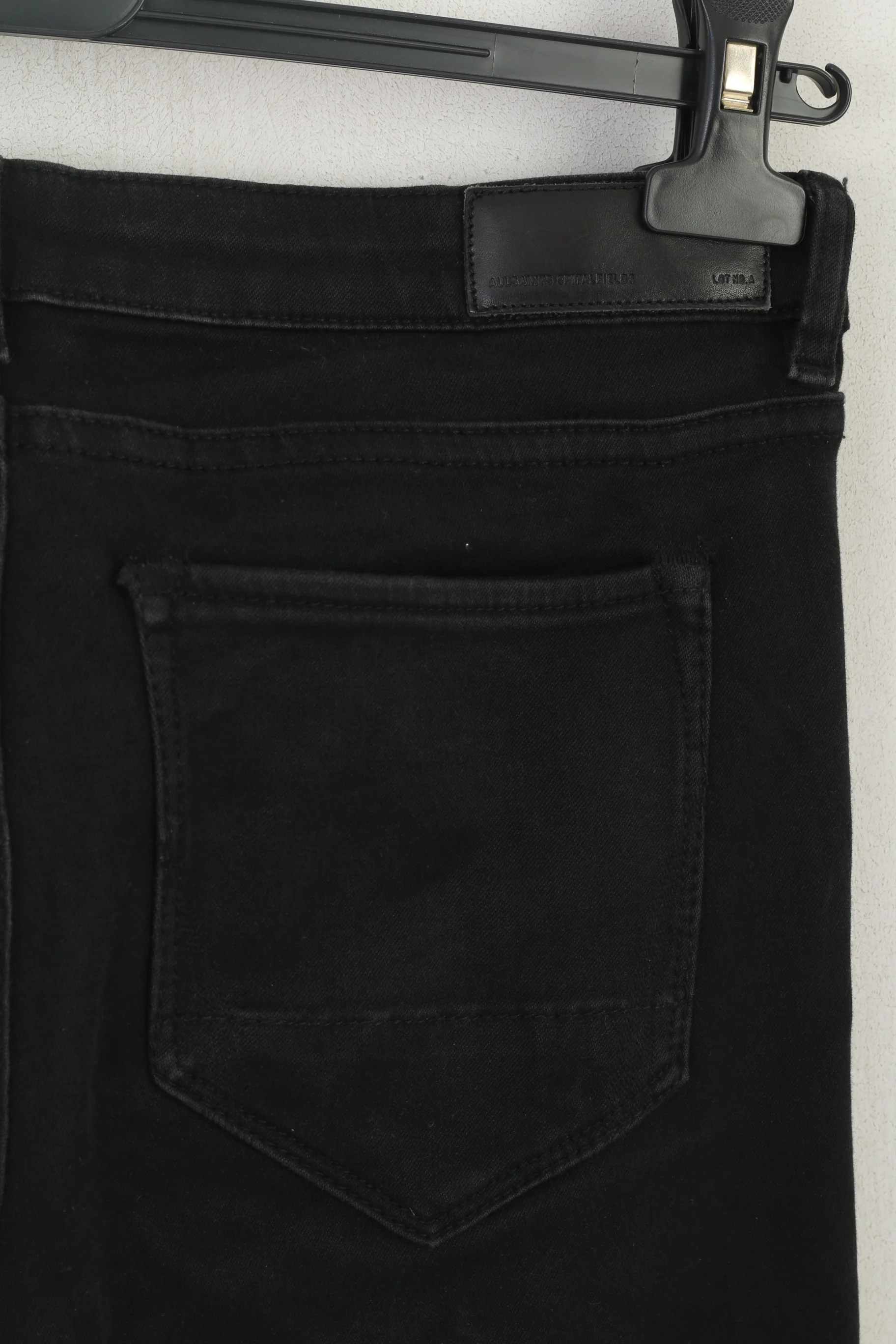 AllSaints Women 31 Jeans Trousers Black Cotton Skinny Stretch Roseport Ashby Pants - Image 5