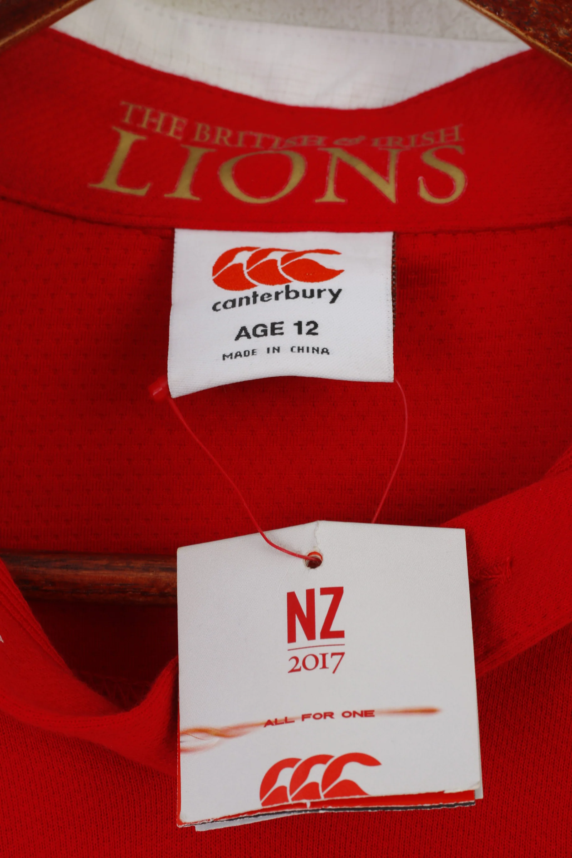 New Canterbury Boys 12 Age Polo Shirt Red The British & Irish Lions Rugby Top - Image 3