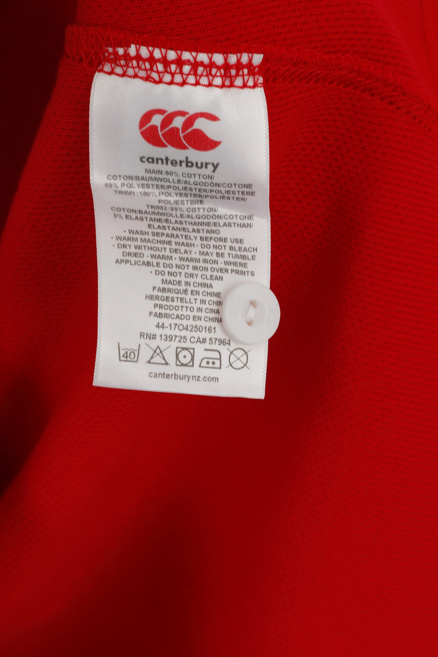 New Canterbury Boys 12 Age Polo Shirt Red The British & Irish Lions Rugby Top - Image 4