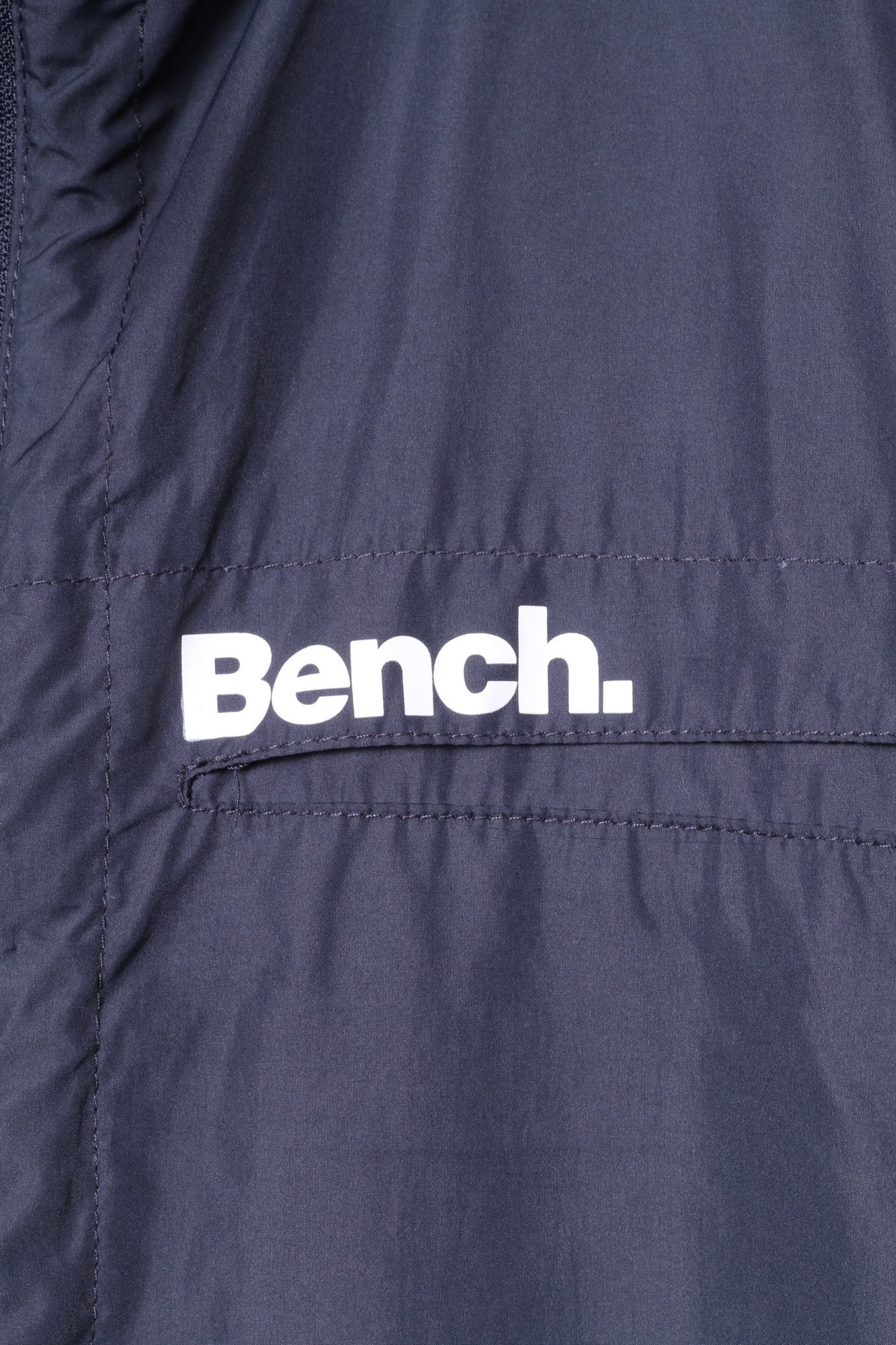 Bench Mens M Jacket Black Lightweight Zip Up Run Sportswear Top - Image 3