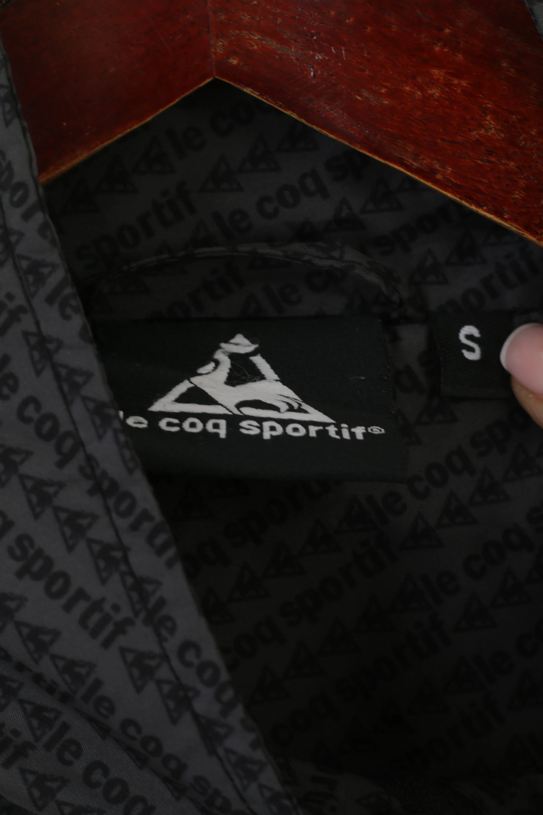 Le Coq Sportif Men S Jacket Black Vintage Sportswear Full Zip Lightweight Top - Image 4