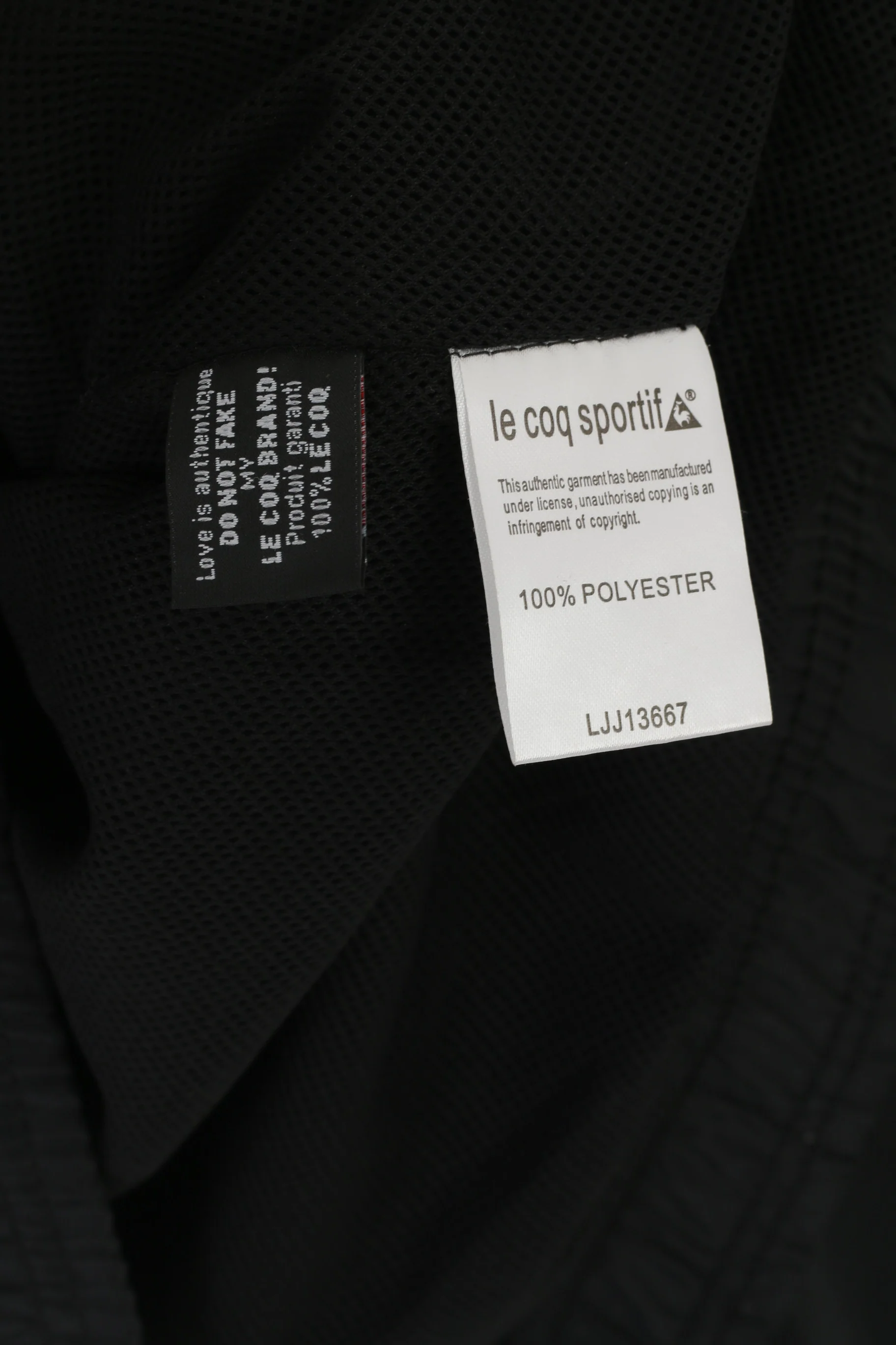 Le Coq Sportif Men S Jacket Black Vintage Sportswear Full Zip Lightweight Top - Image 5
