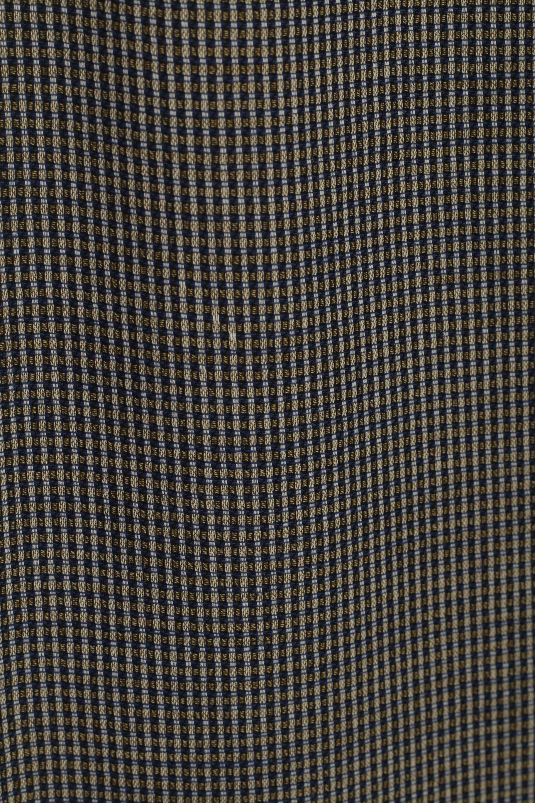 Hugo Boss Men 102 40 Blazer Navy Shiny Check Vintage Virgin Wool Einstein Single Breasted Jacket - Image 8