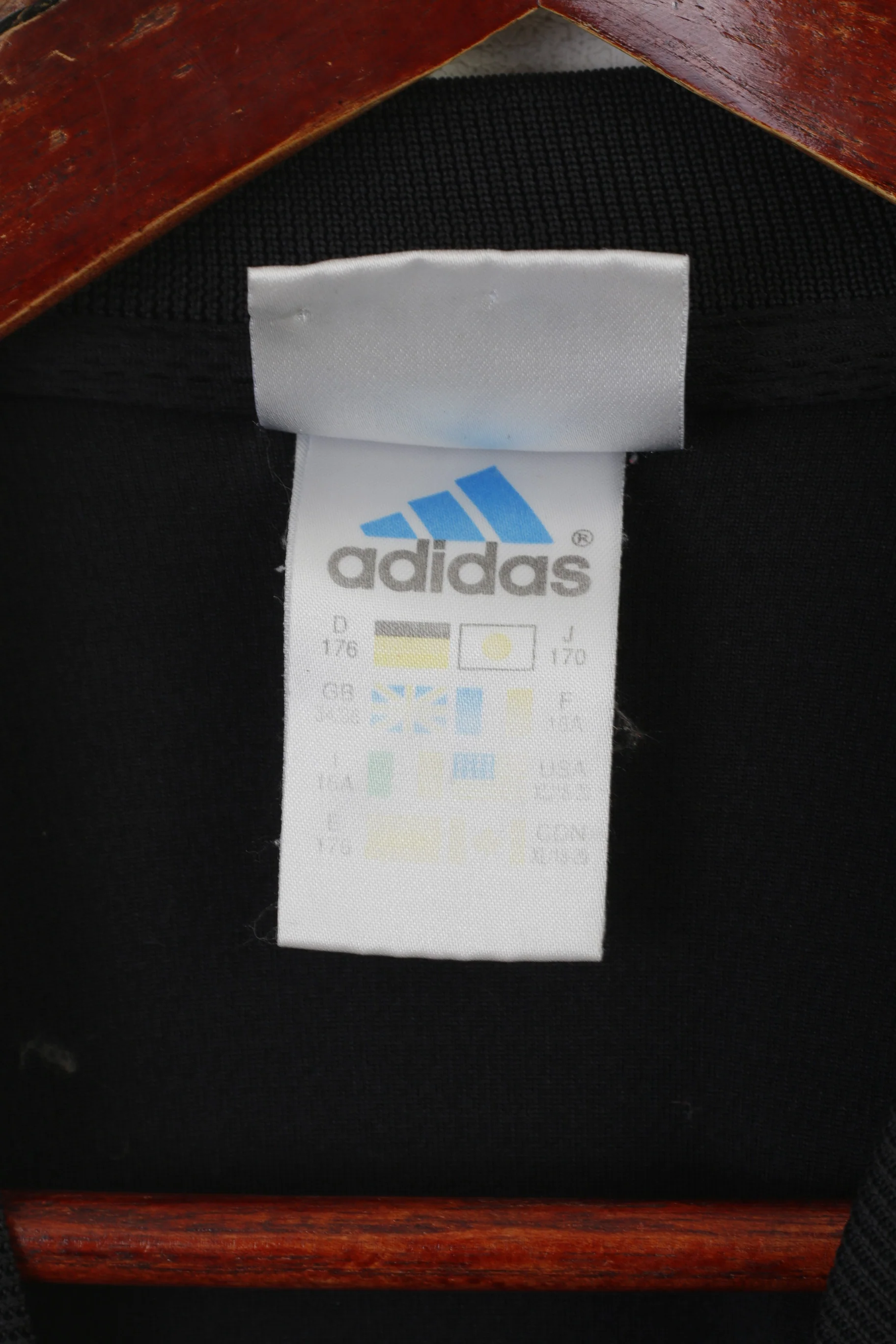 Adidas Youth 176 16 Age Shirt Black Vintage Sportswear Training Jersey Top - Image 4