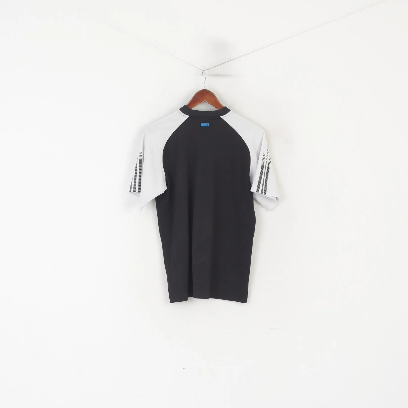 Adidas Youth 176 16 Age Shirt Black Vintage Sportswear Training Jersey Top - Image 6