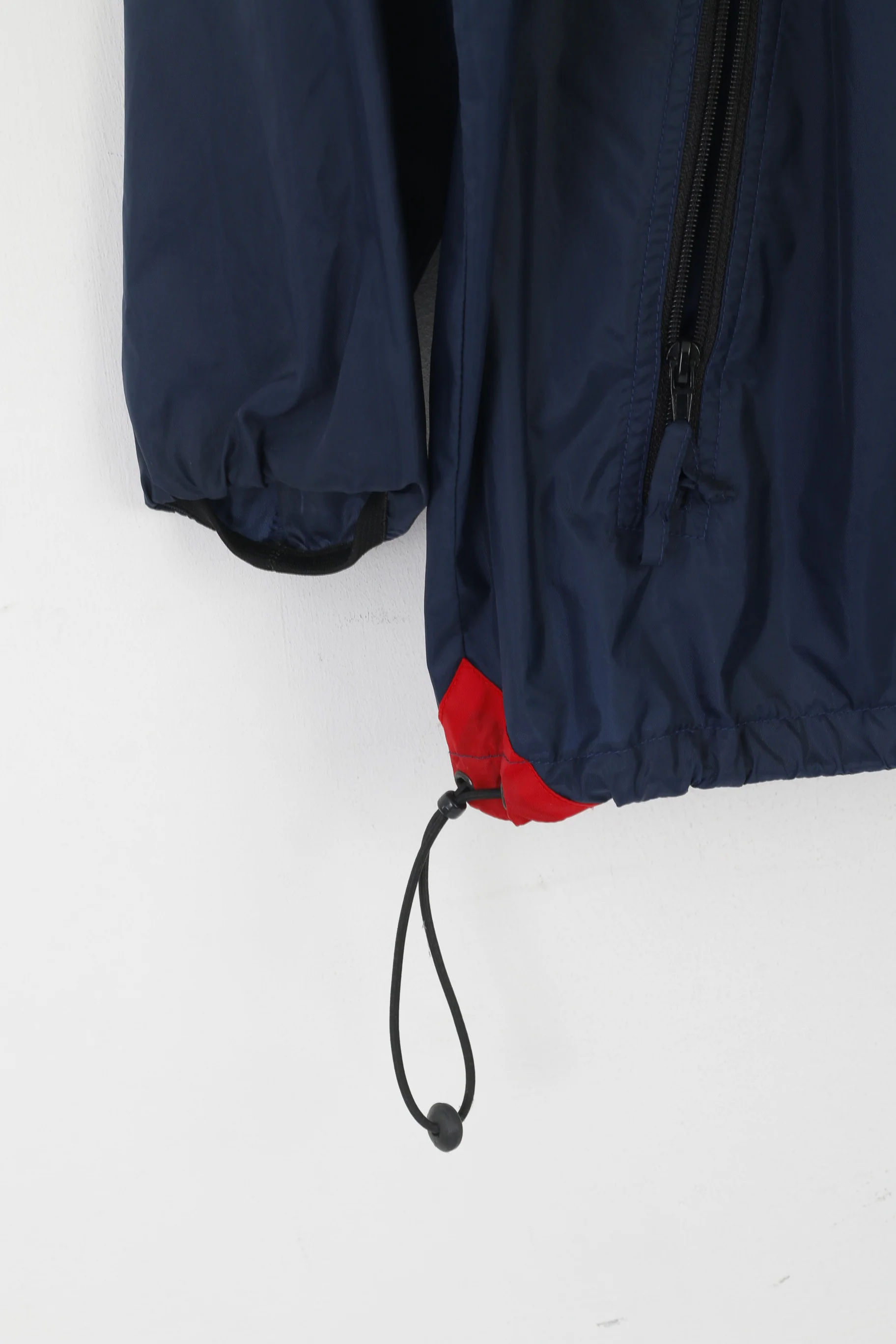 Active Outerwear Women 16/18 XL Jacket Navy Nylon Hooded Zip Up Vintage Top - Image 3