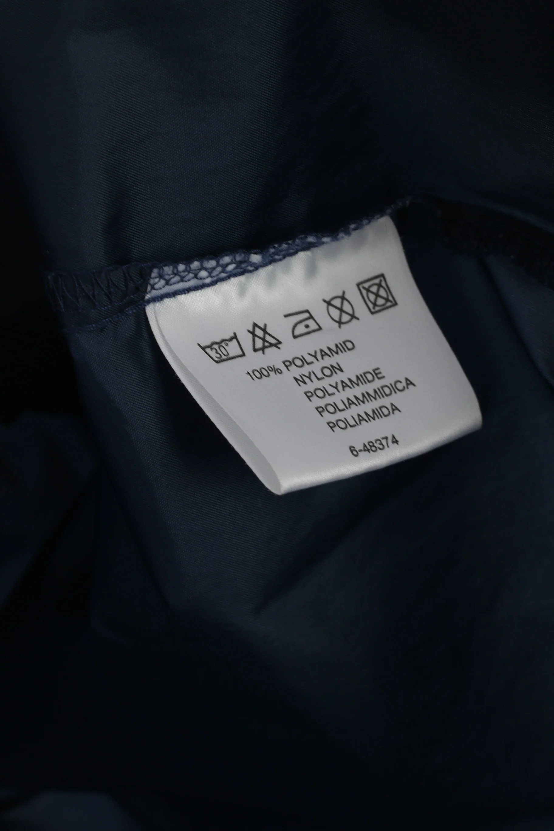 Active Outerwear Women 16/18 XL Jacket Navy Nylon Hooded Zip Up Vintage Top - Image 5