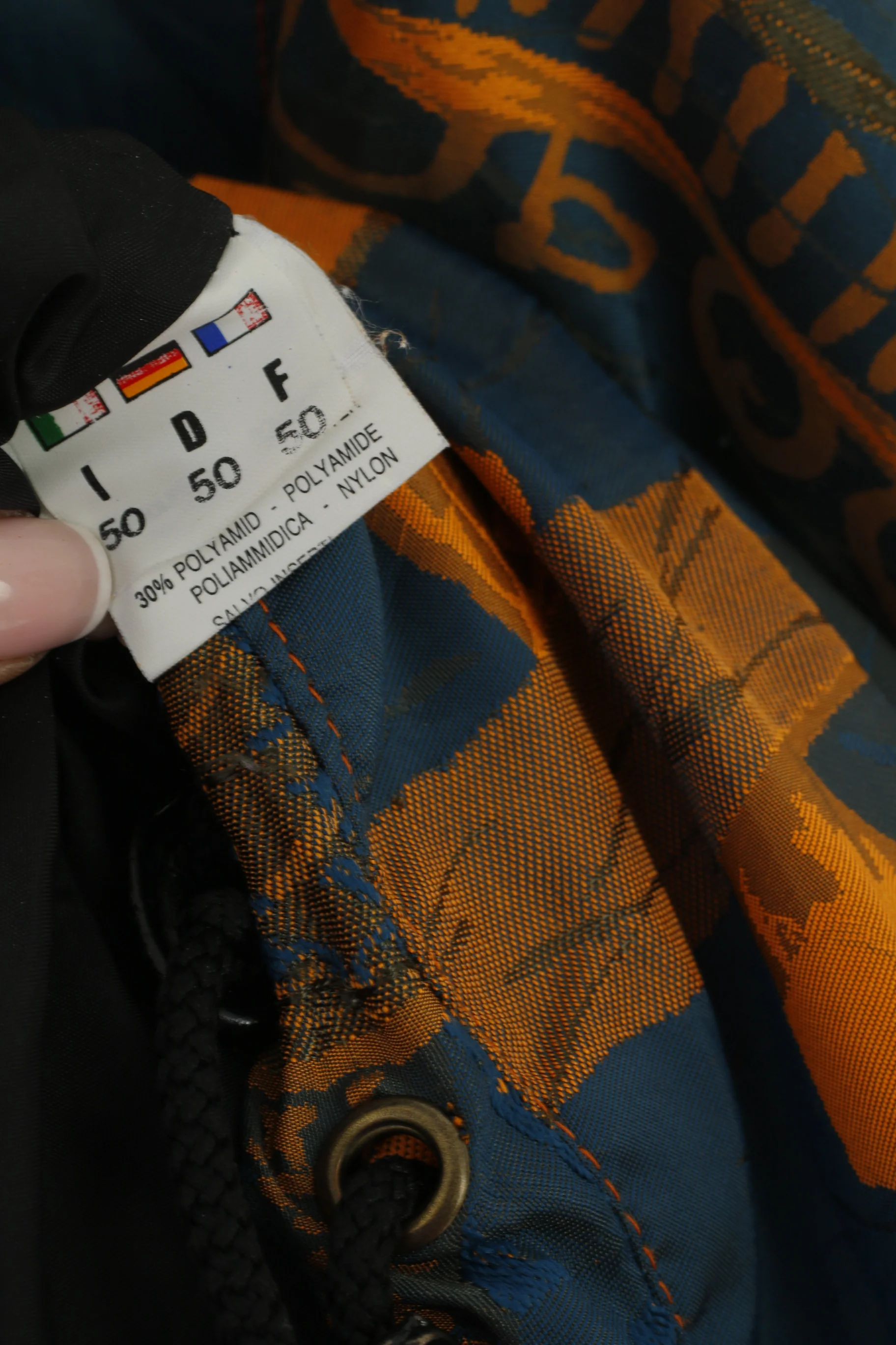 Fiocchi After Time Men 50 XL Jacket Green Gold Shiny Bomber Zip Neck Made in Italy Top - Image 6