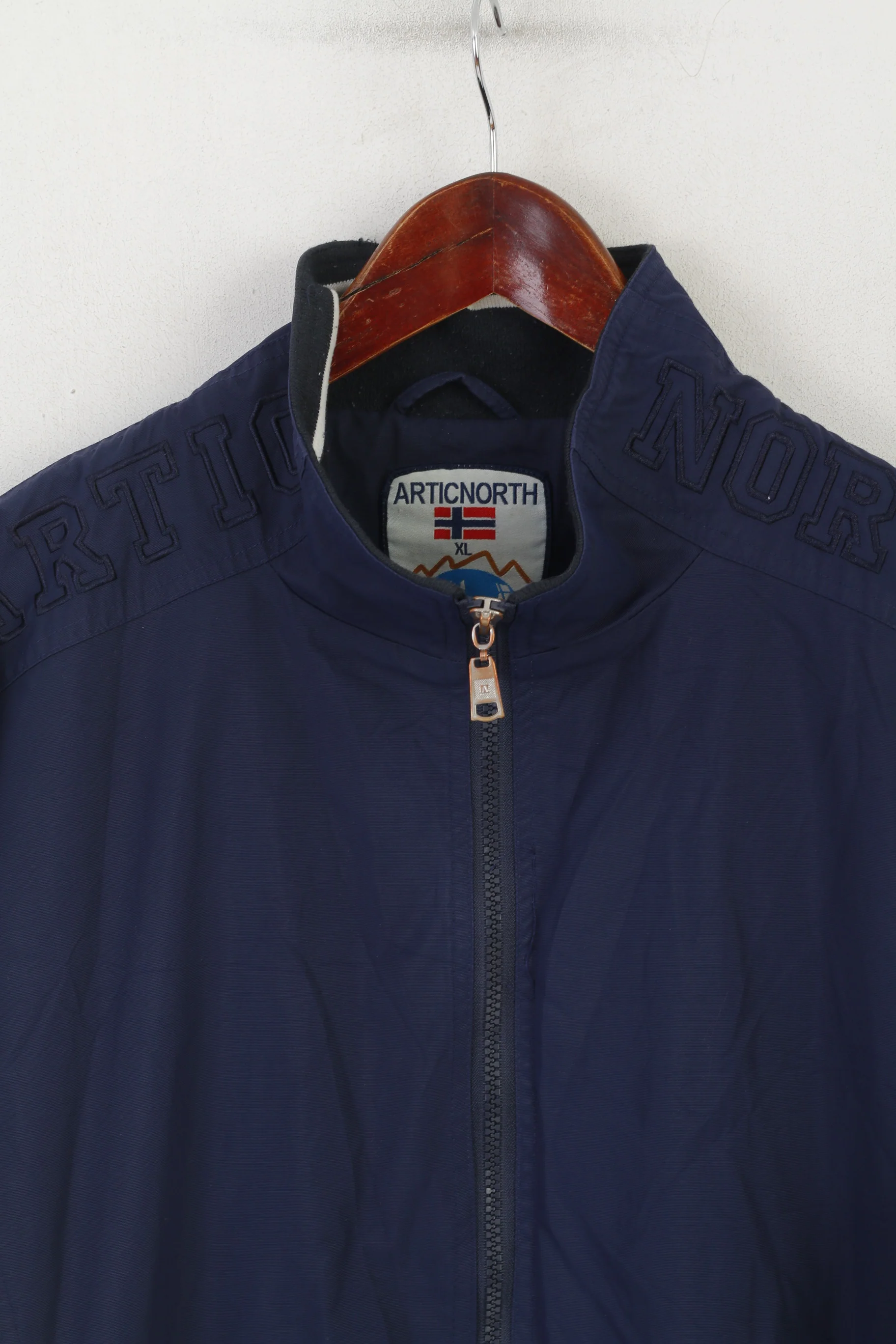 Articnorth Men XL Jacket Navy Harrington Zip Up Lightweight Windproof Top - Image 2